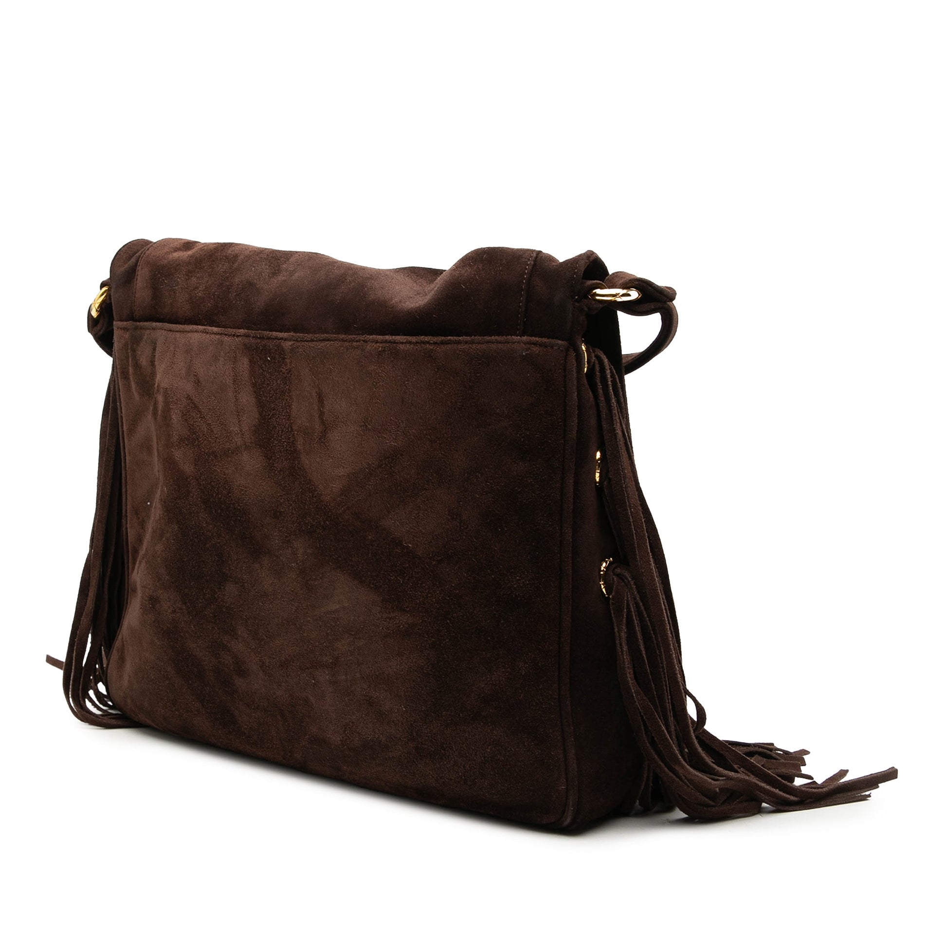 Chanel CC Suede Tassel Flap Crossbody