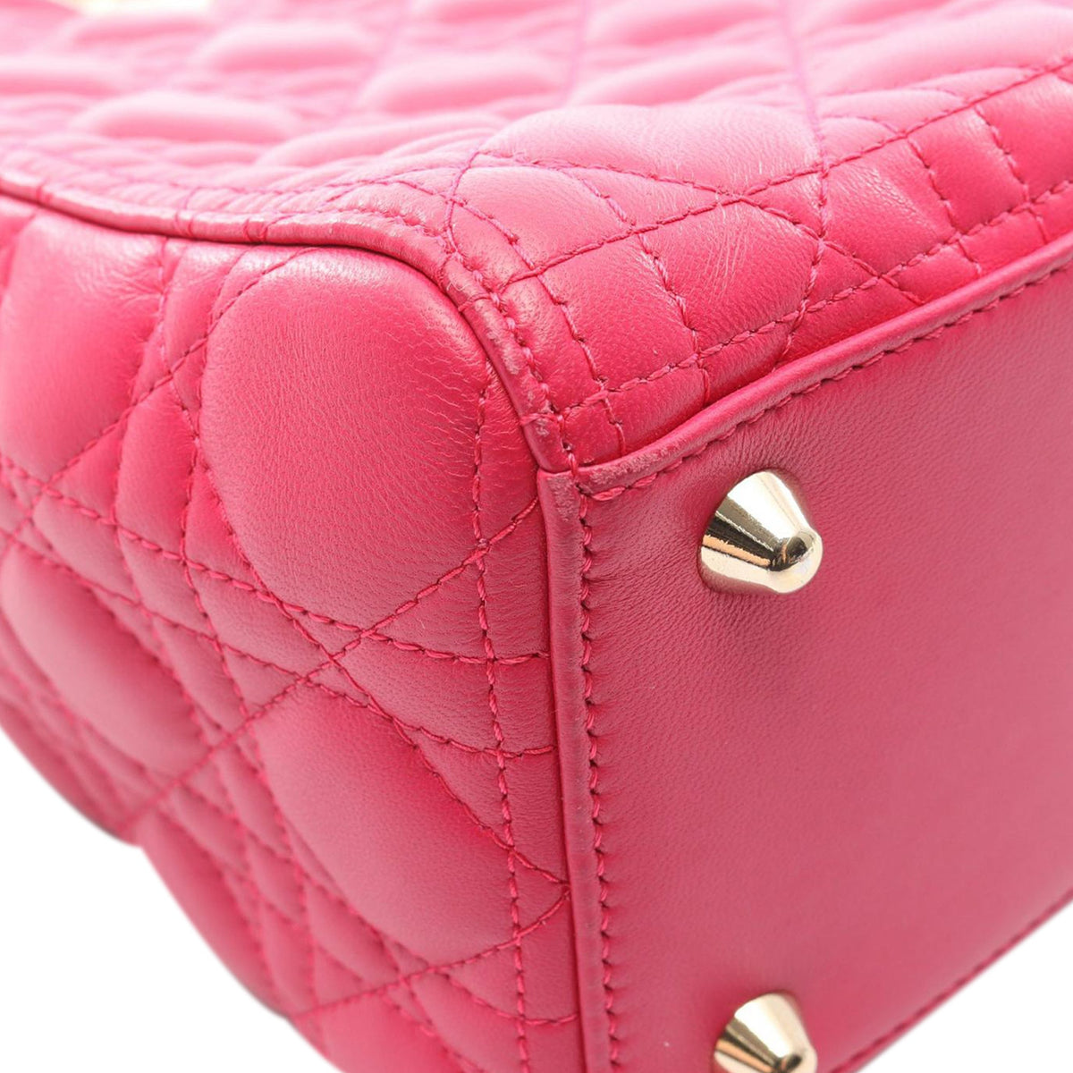 Dior Large Lambskin Cannage Lady Dior — Pink