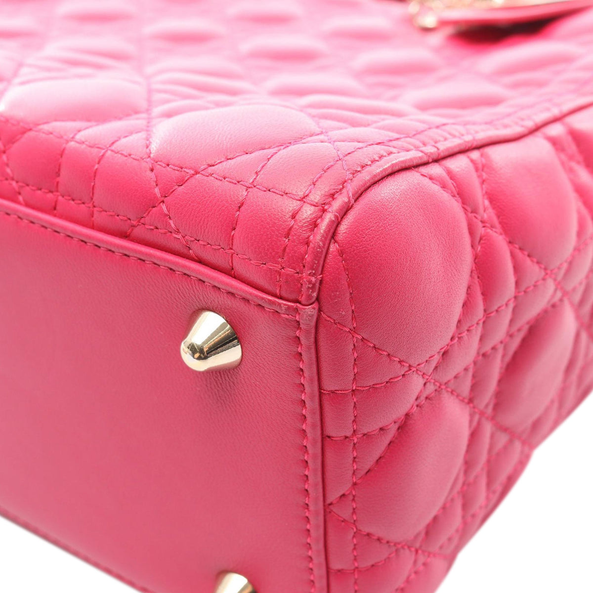 Dior Large Lambskin Cannage Lady Dior — Pink