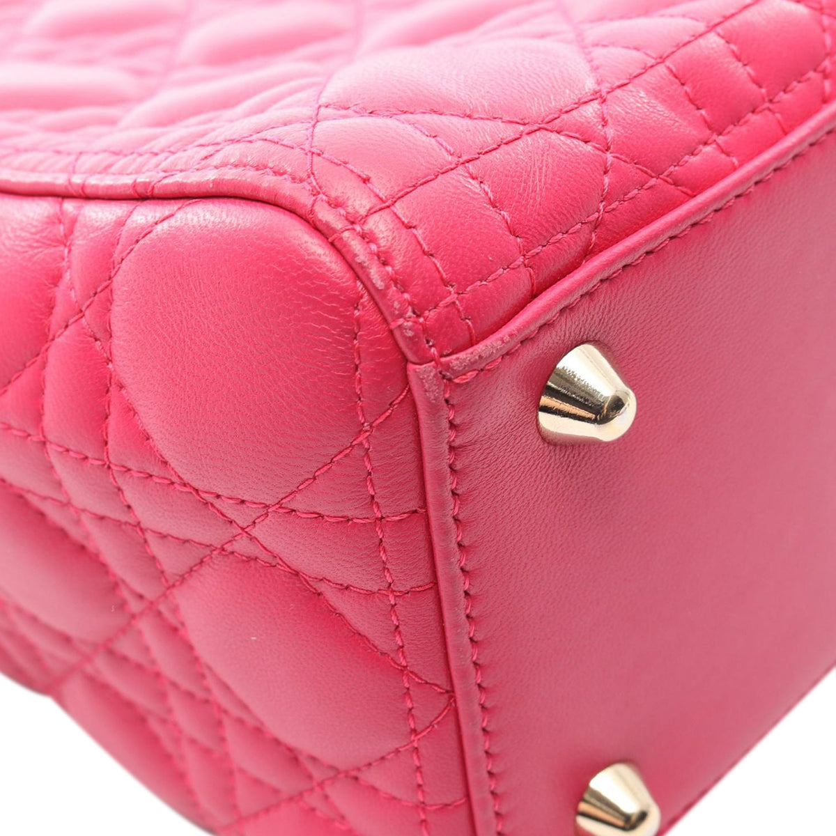 Dior Large Lambskin Cannage Lady Dior — Pink