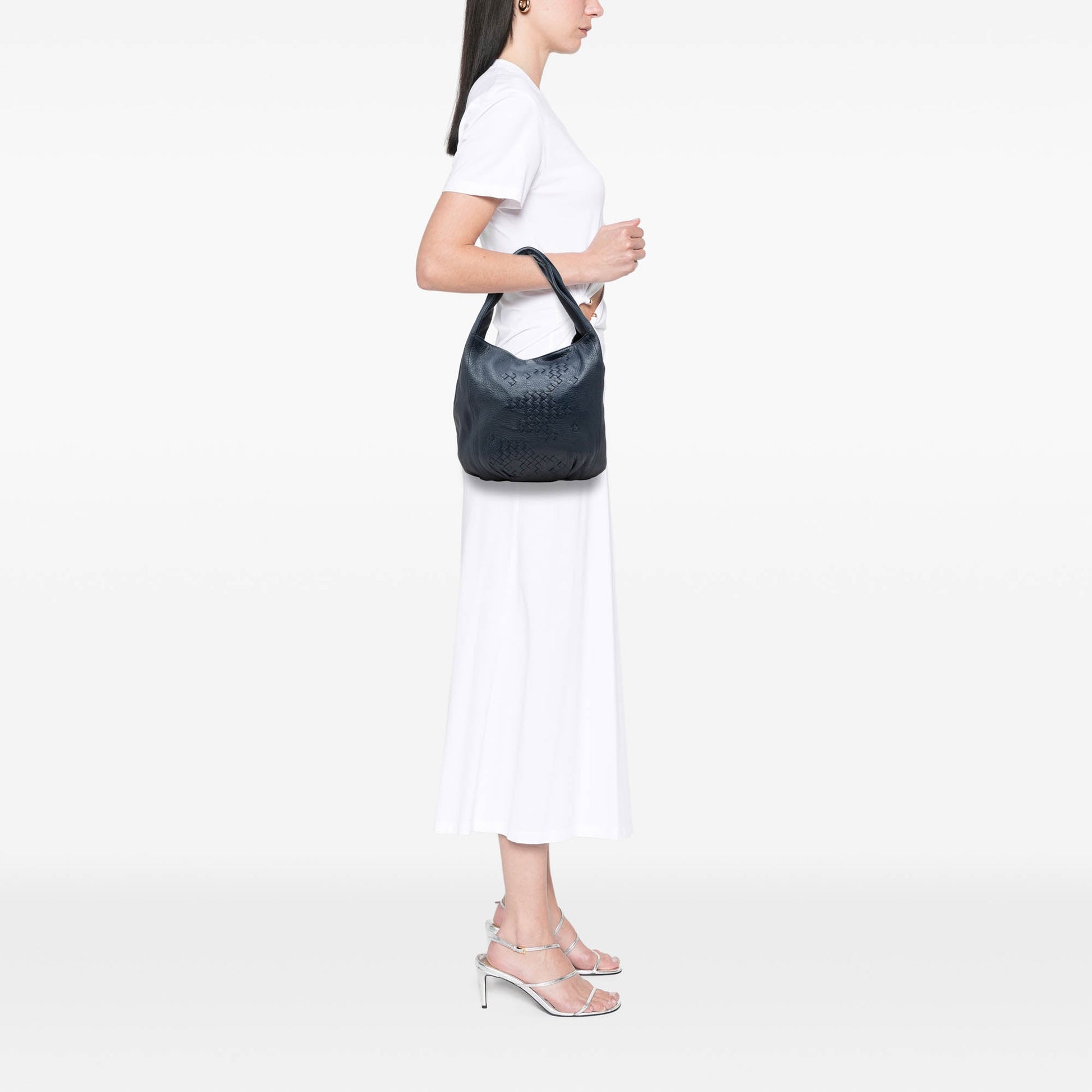 Bottega Veneta Intrecciato Trimmed Cervo Deerskin Hobo