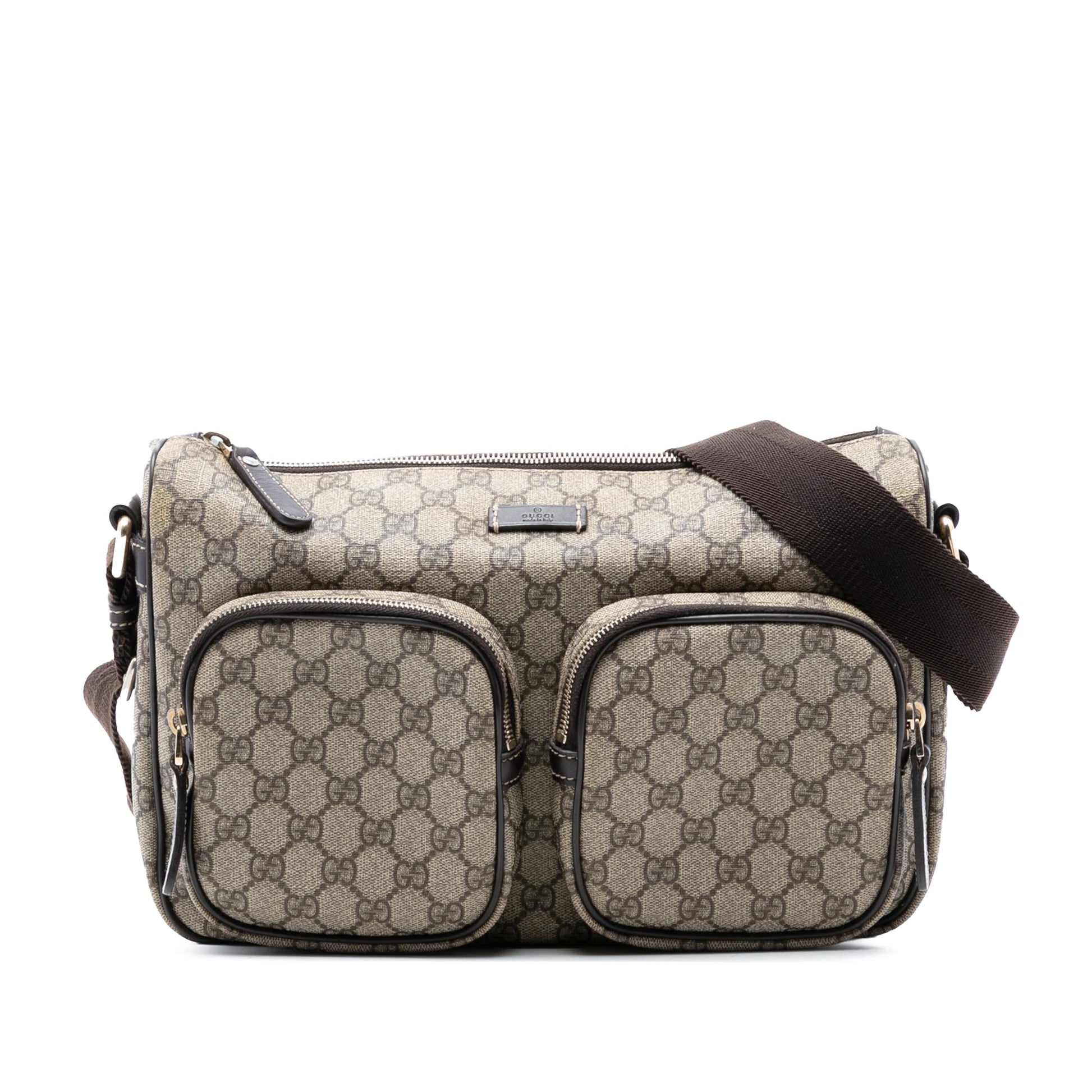 Gucci GG Supreme Double Pocket Crossbody