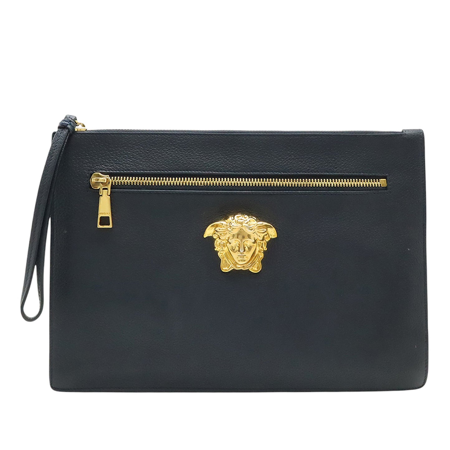 Versace Large La Medusa Palazzo Leather Clutch