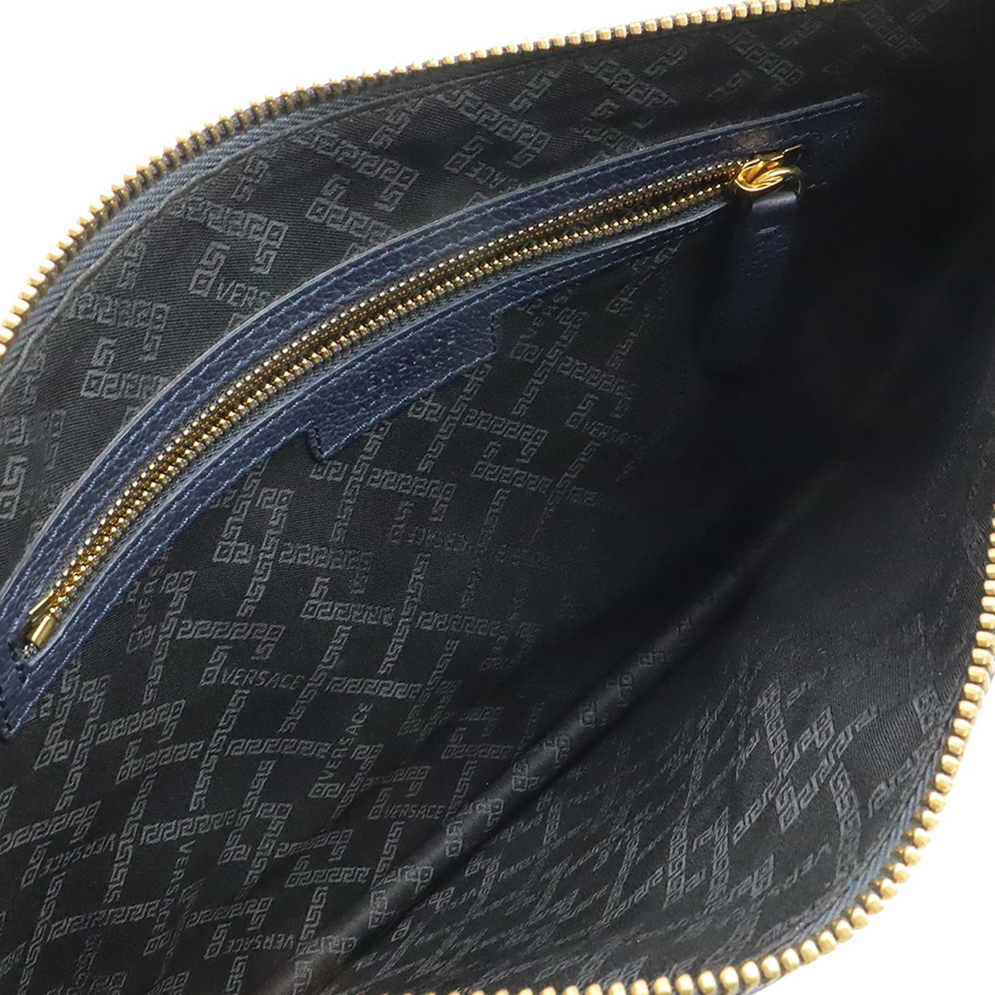 Versace Large La Medusa Palazzo Leather Clutch