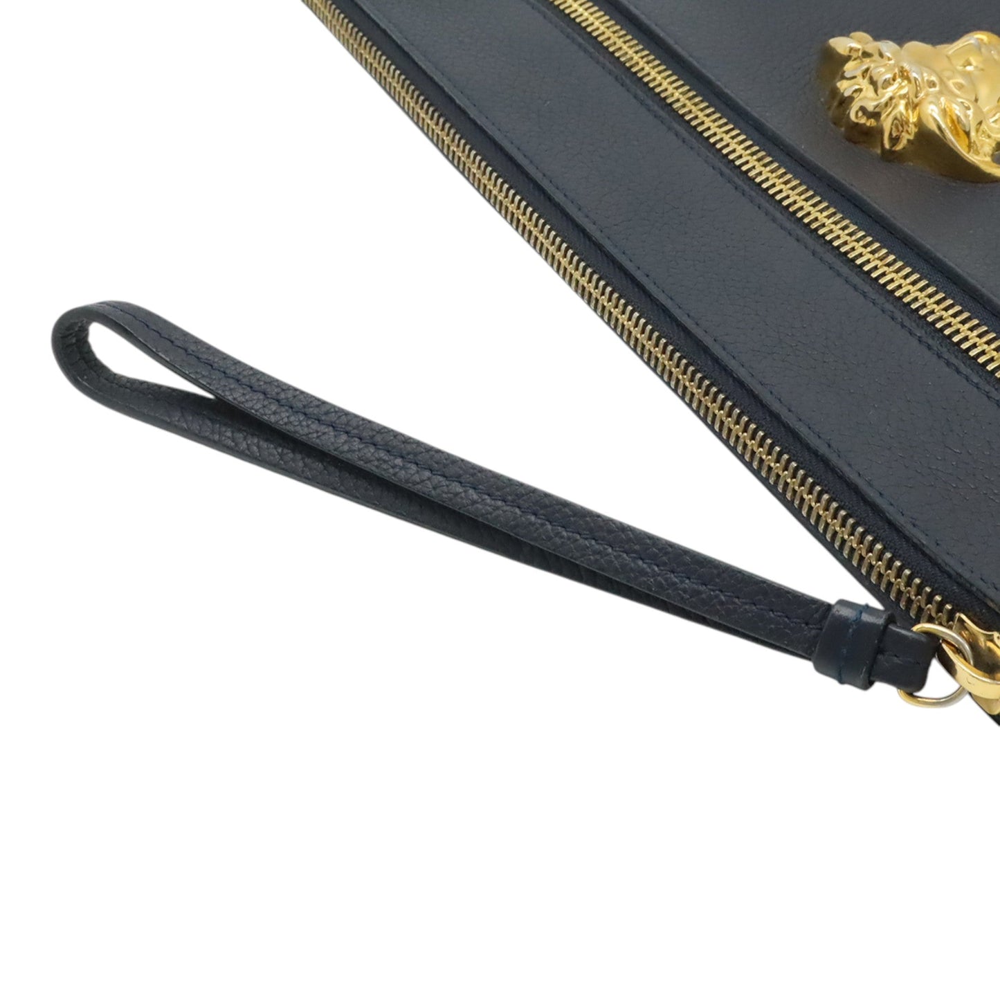 Versace Large La Medusa Palazzo Leather Clutch