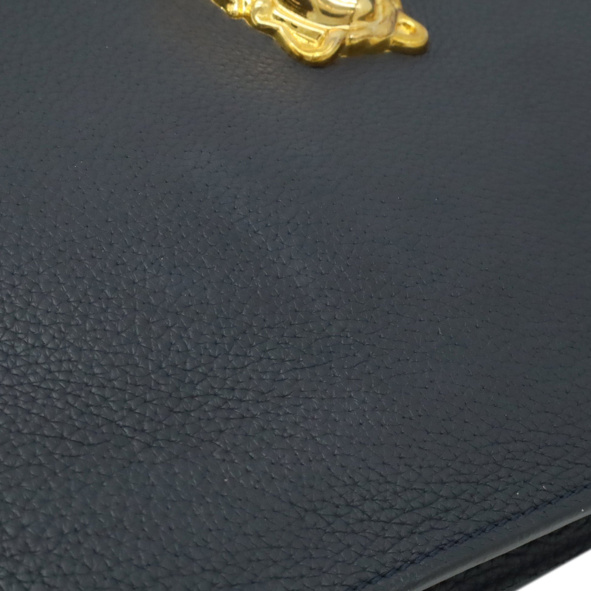 Versace Large La Medusa Palazzo Leather Clutch