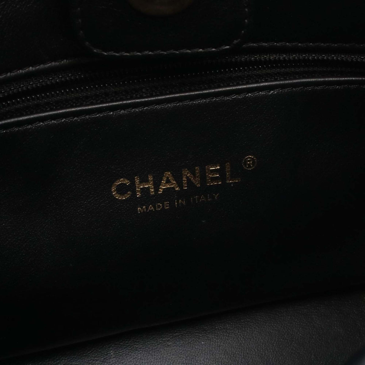 Chanel Small Quilted Lambskin Chaine Lettre Bucket Bag