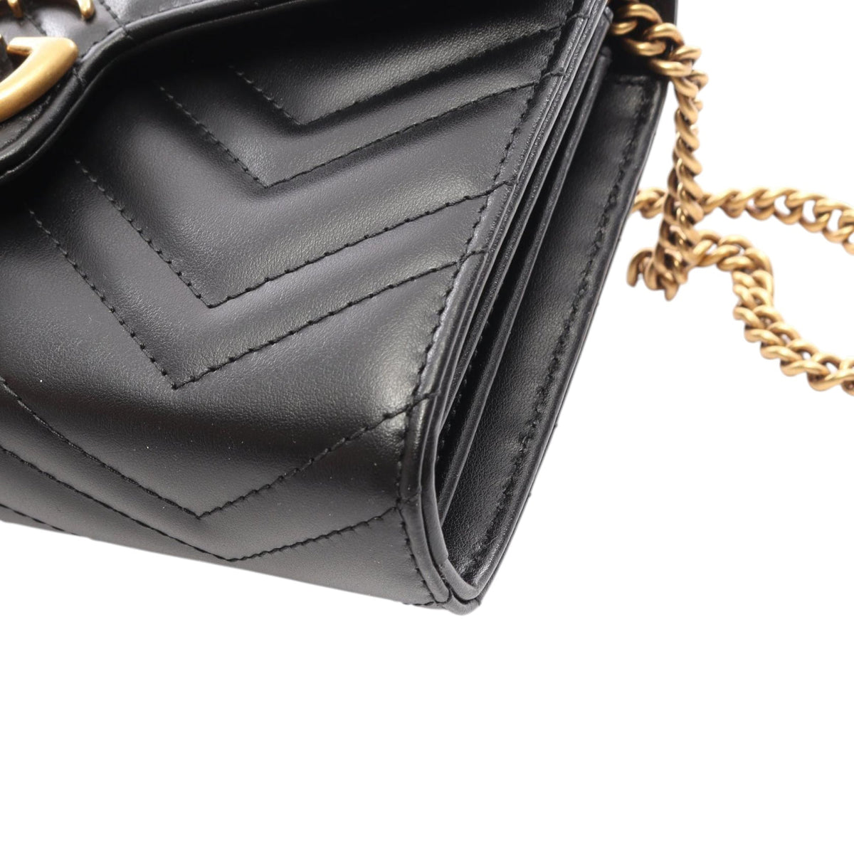 Gucci GG Marmont Wallet on Chain — Black