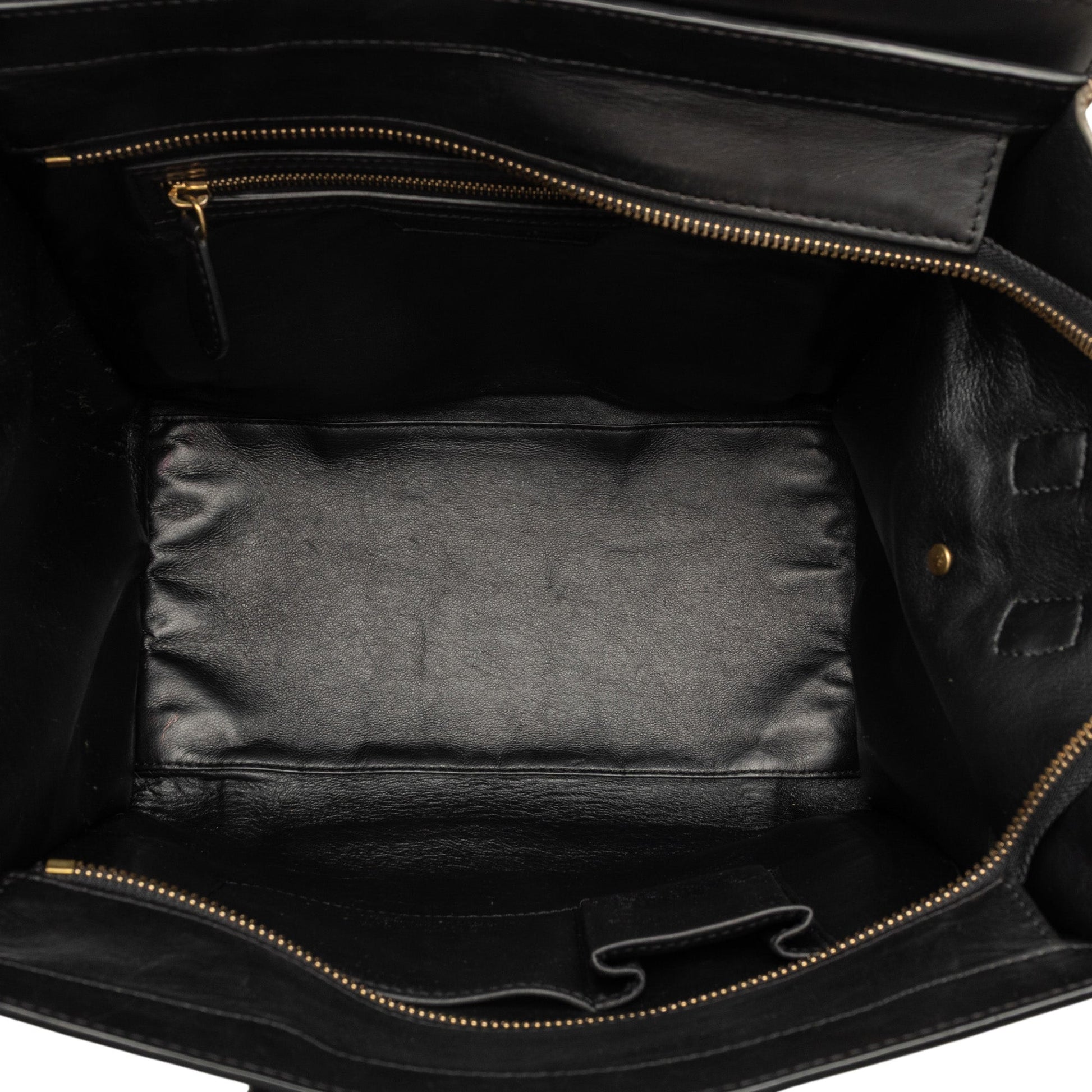 Celine Mini Tricolor Calfskin and Suede Luggage Tote