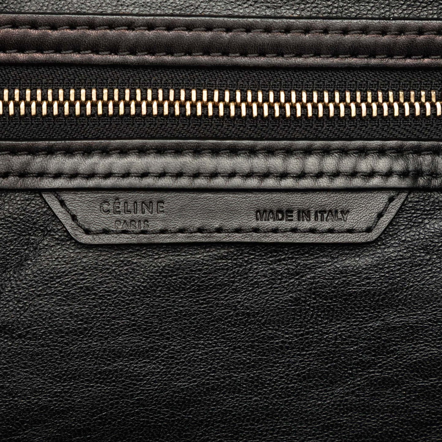 Celine Mini Tricolor Calfskin and Suede Luggage Tote
