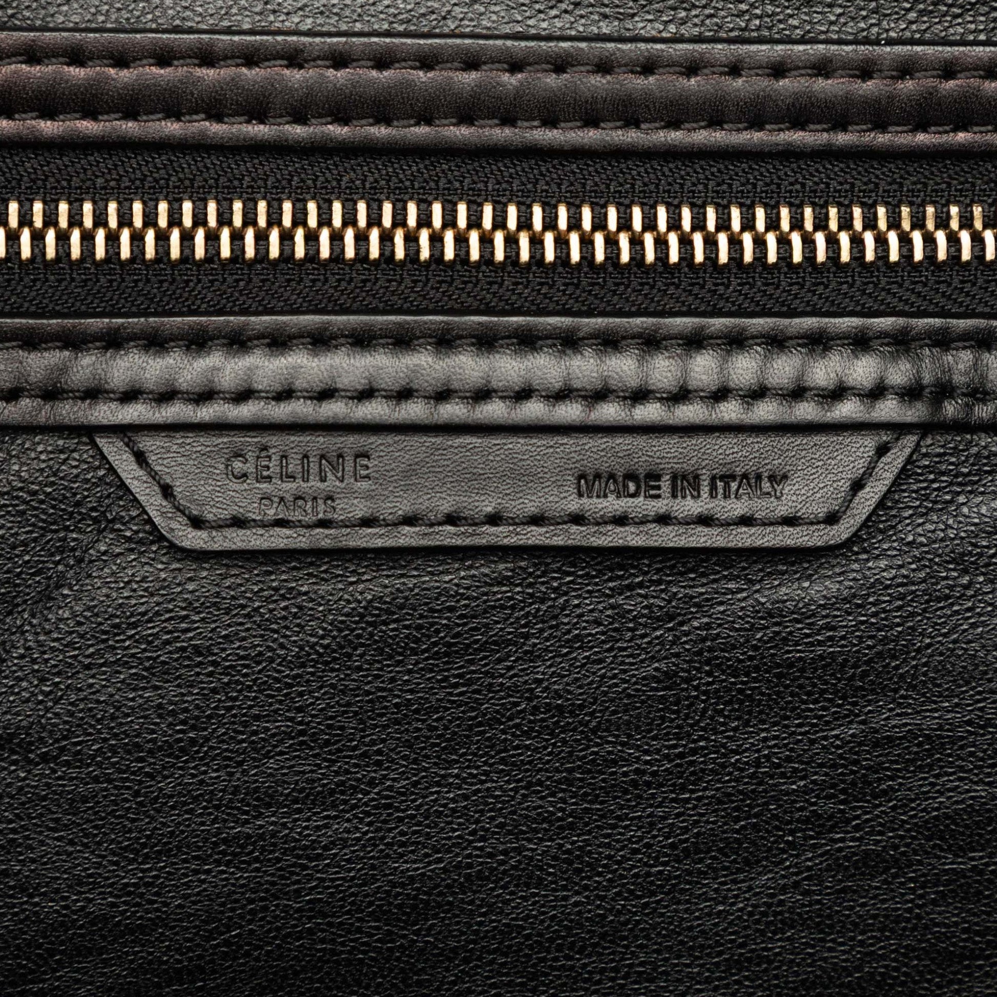Celine Mini Tricolor Calfskin and Suede Luggage Tote