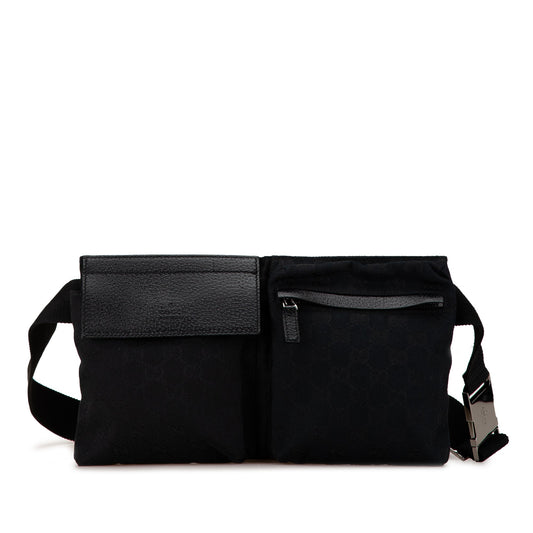 Gucci GG Canvas Double Pocket Belt Bag
