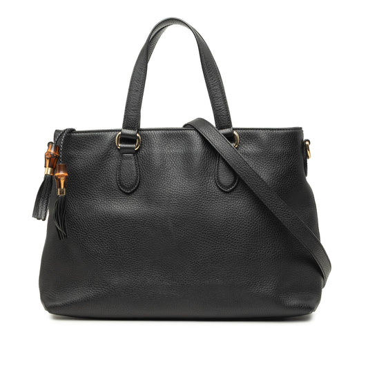 Gucci Calfskin Bamboo Tassel Satchel