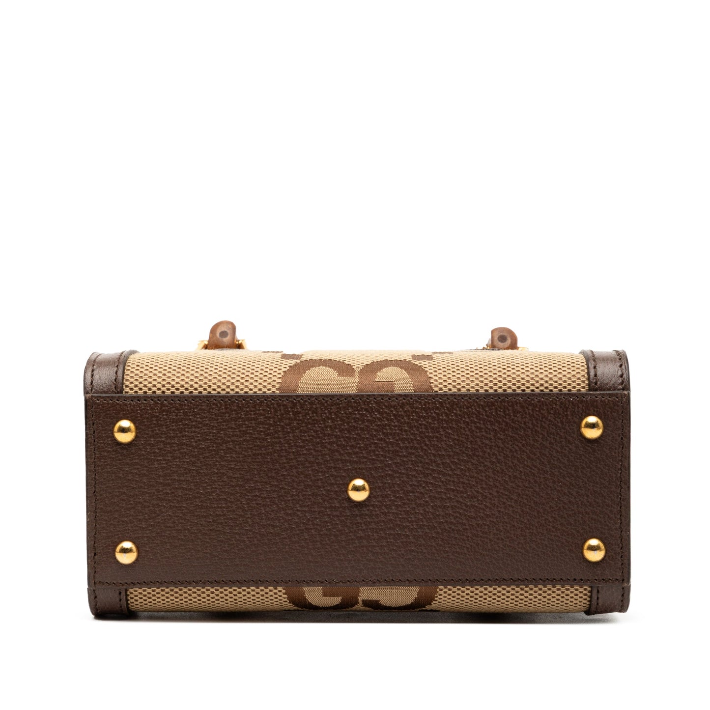 Gucci Mini Jumbo GG Canvas Bamboo Diana Satchel