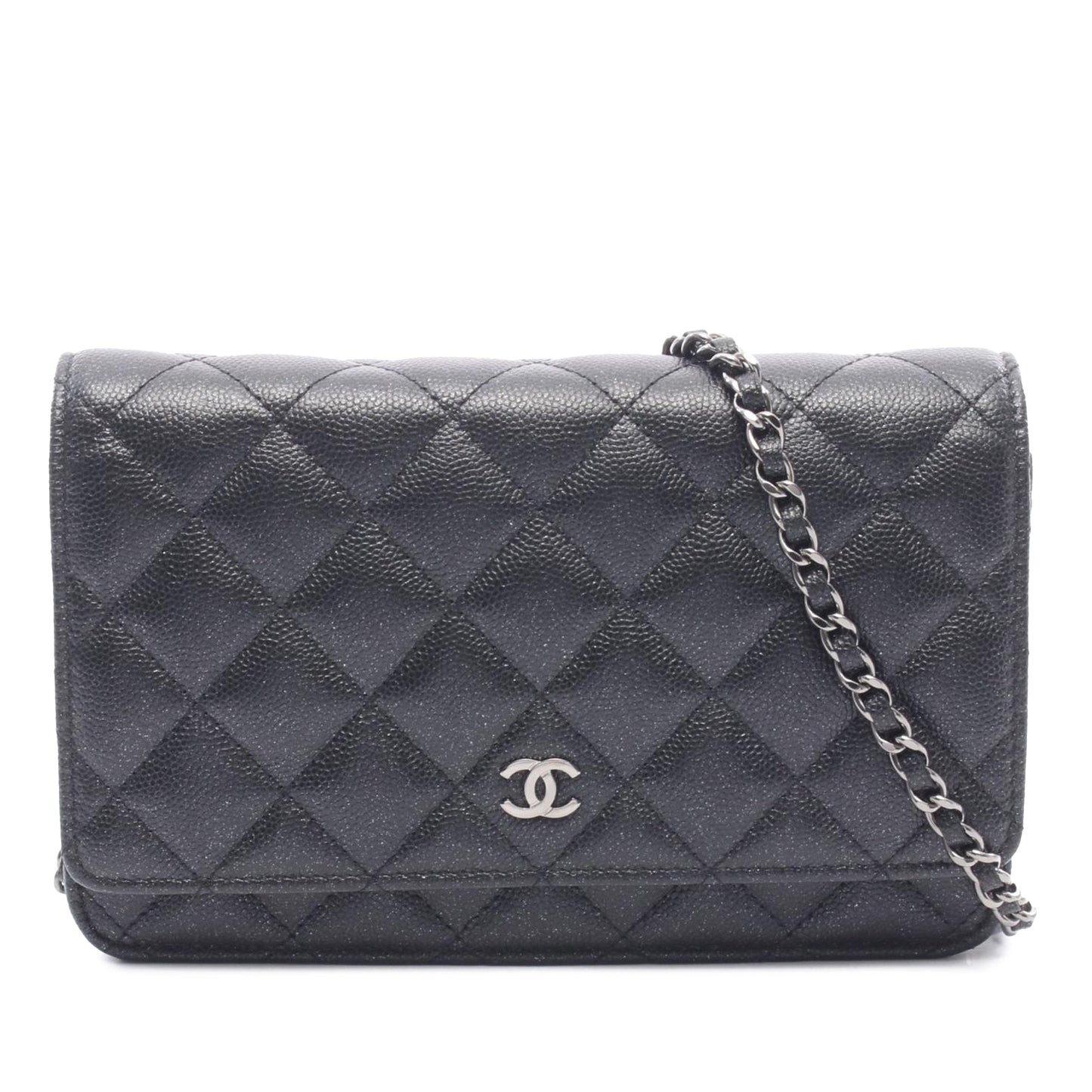 Chanel CC Quilted Caviar Wallet on Chain