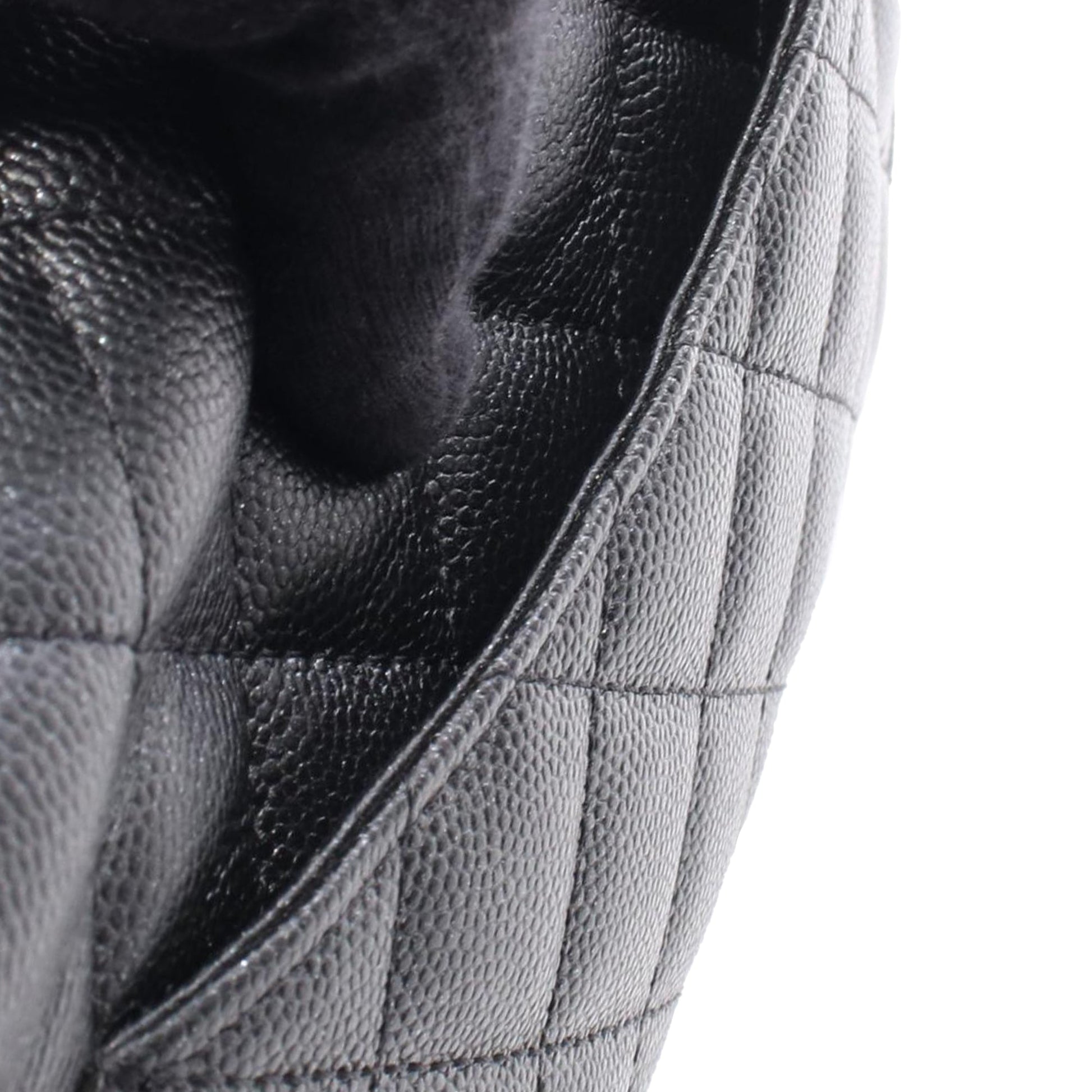 Chanel CC Quilted Caviar Wallet on Chain