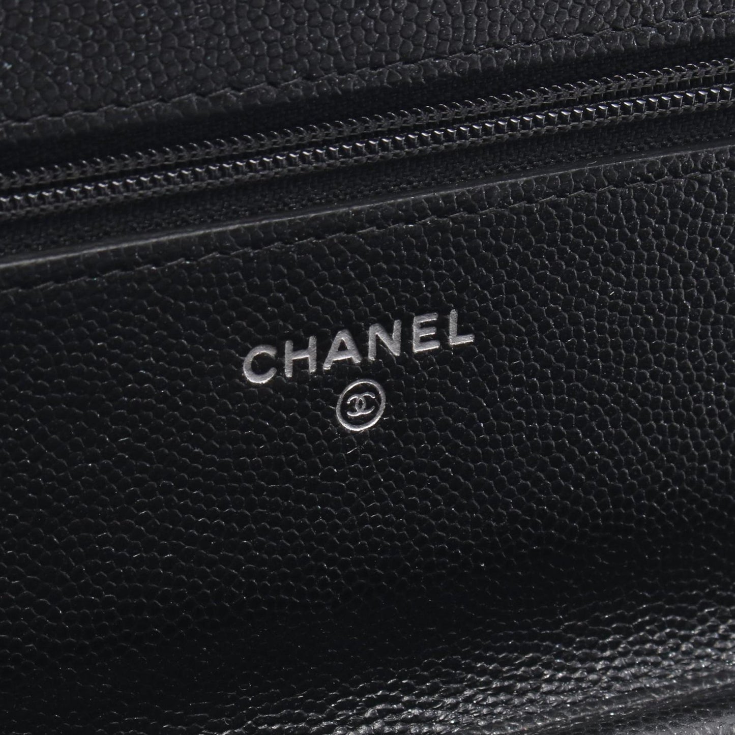 Chanel CC Quilted Caviar Wallet on Chain