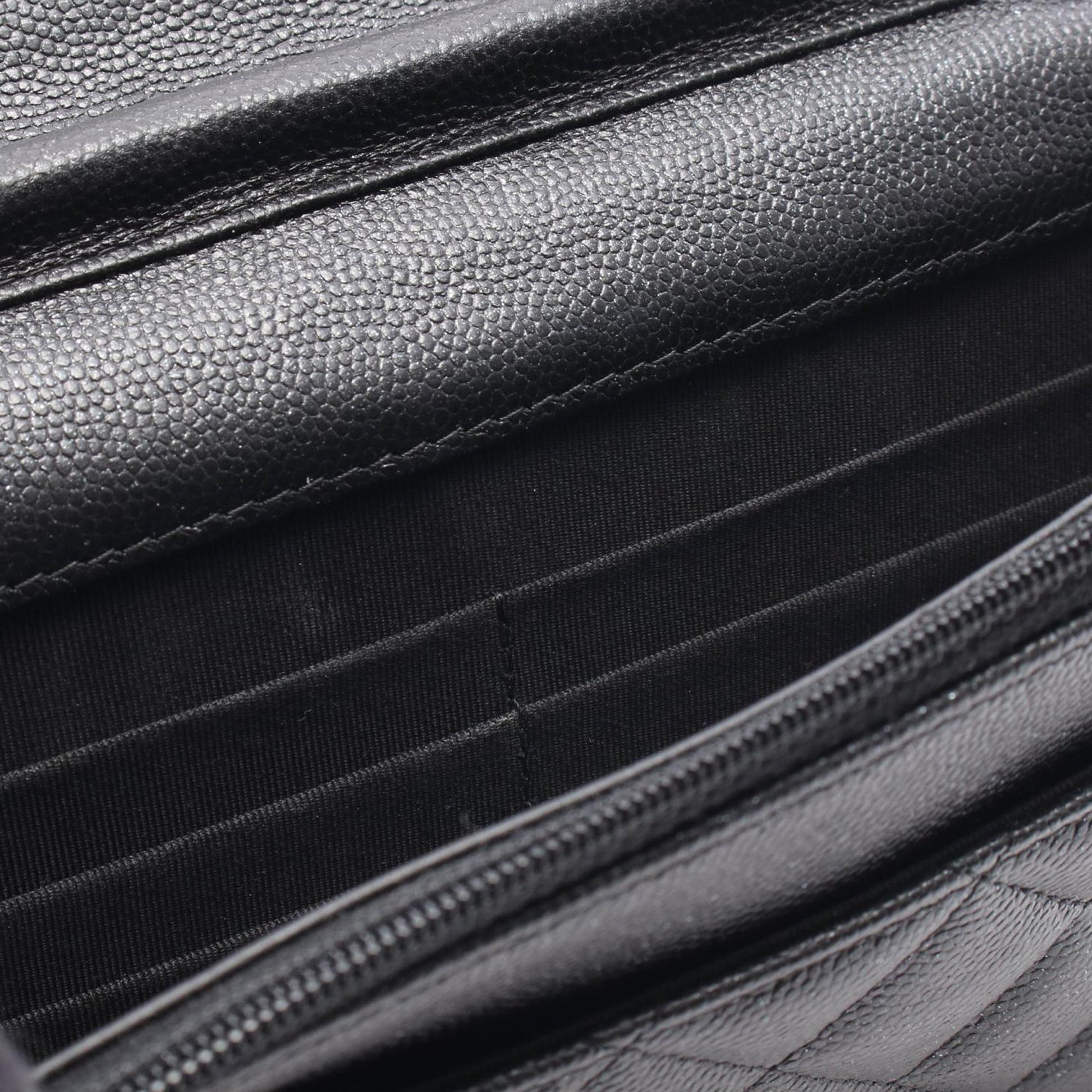 Chanel CC Quilted Caviar Wallet on Chain