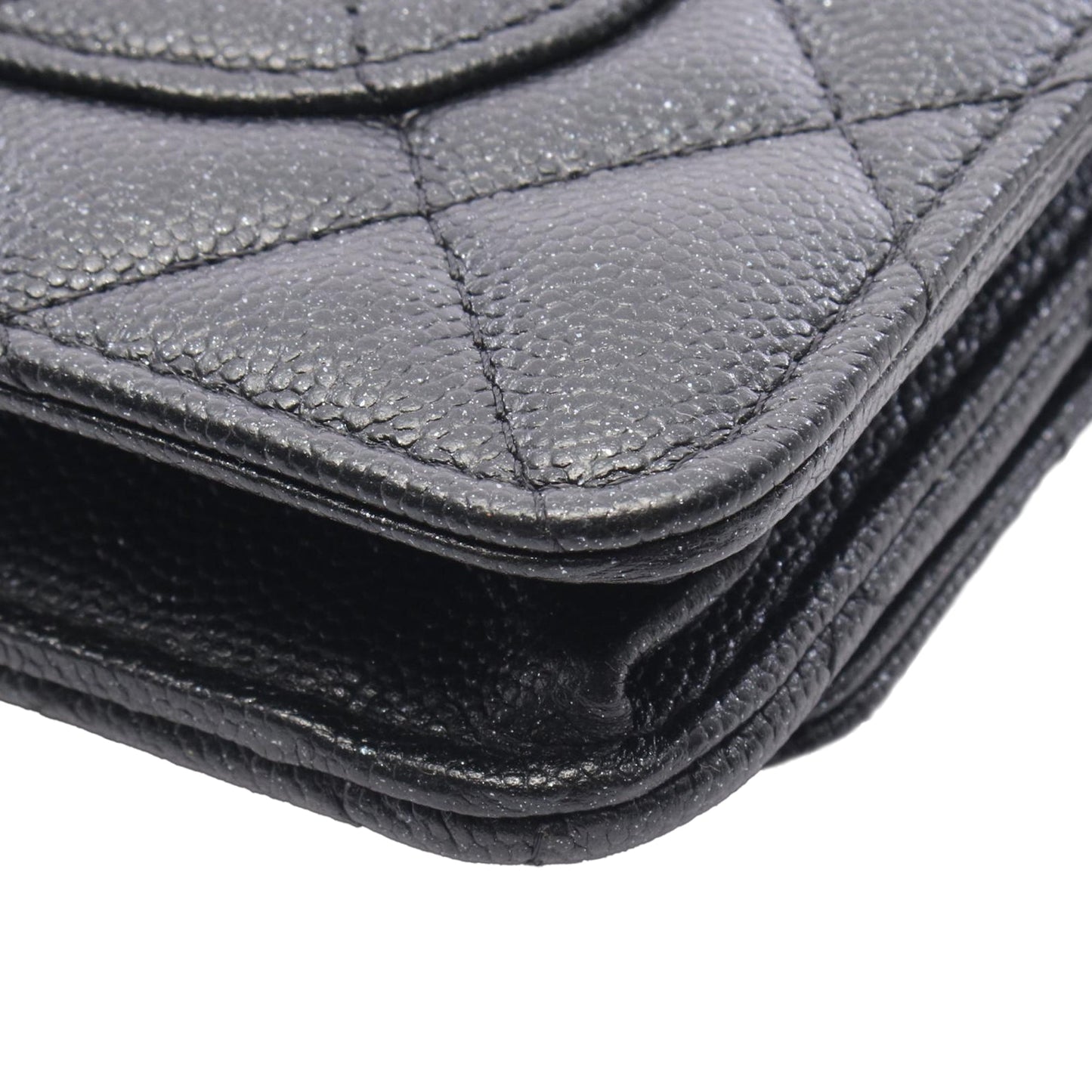Chanel CC Quilted Caviar Wallet on Chain