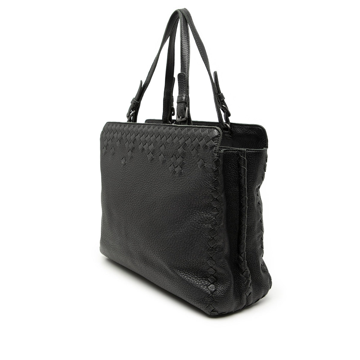 Grained Calfskin Intrecciato Tote