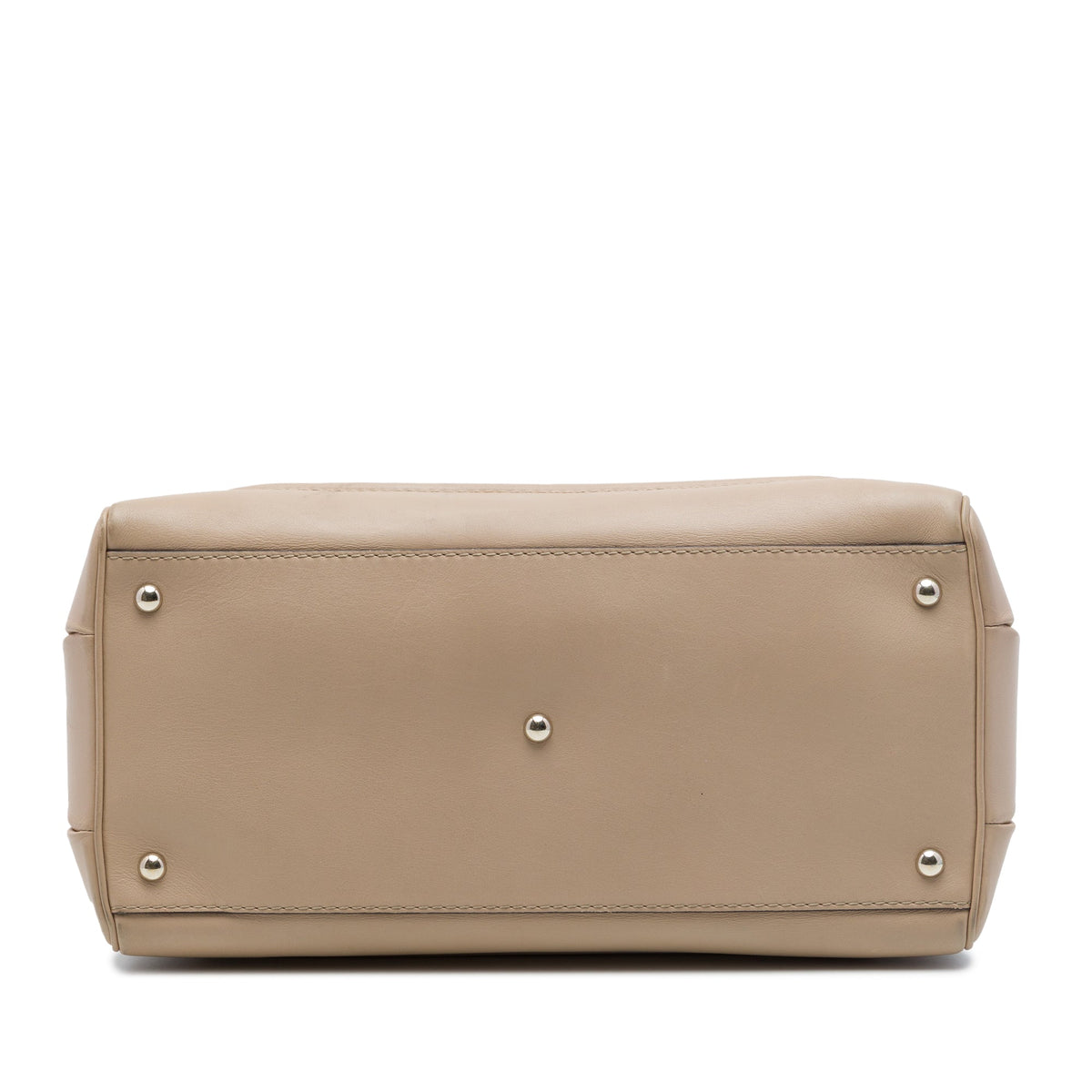 Gucci Medium Calfskin Bold Bamboo Top Handle Bag — Beige