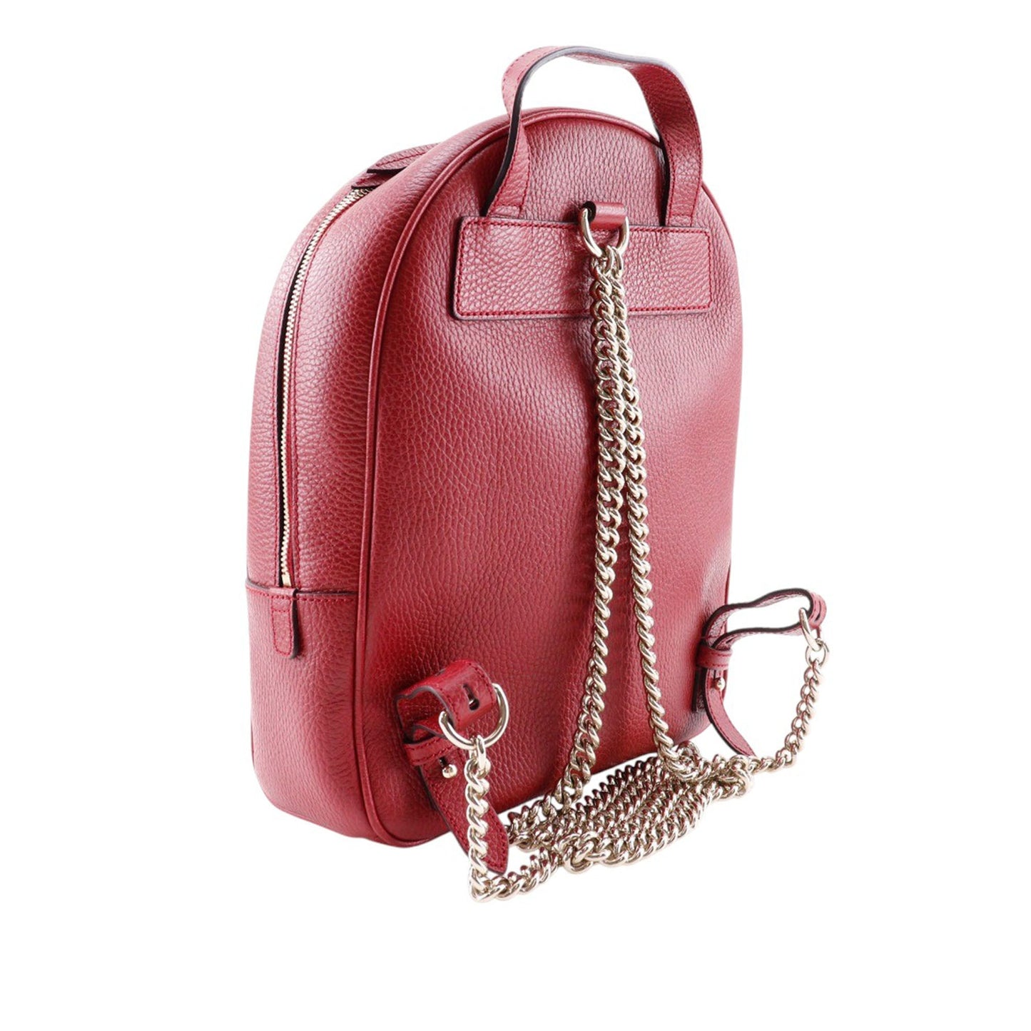 Gucci Pebbled Calfskin Soho Chain Backpack