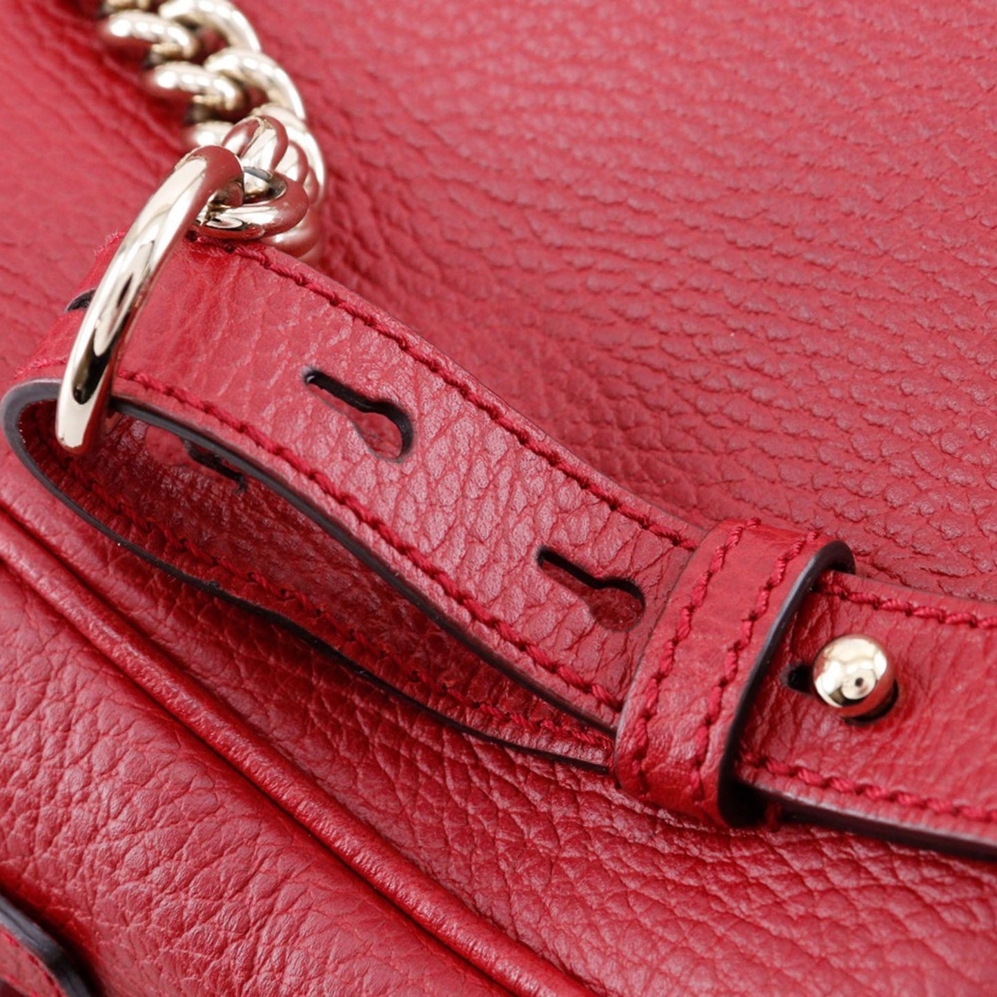 Gucci Pebbled Calfskin Soho Chain Backpack