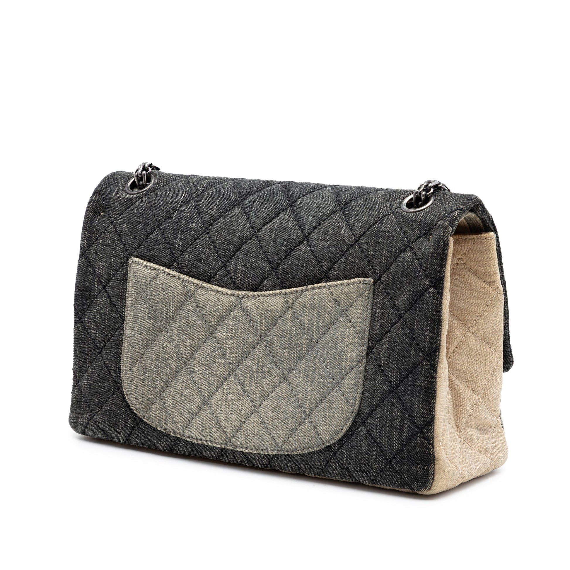 Chanel Tricolor Quilted Denim Reissue 2.55 Double Flap 226