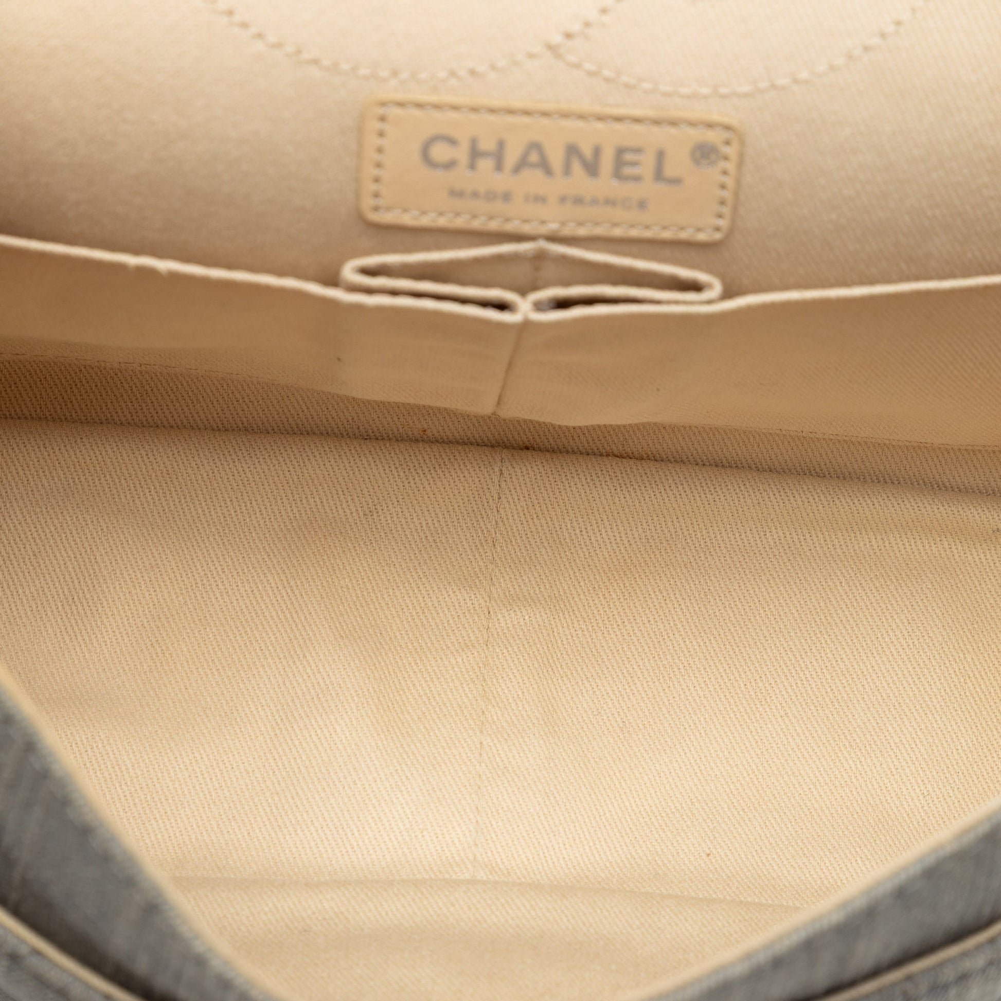 Chanel Tricolor Quilted Denim Reissue 2.55 Double Flap 226
