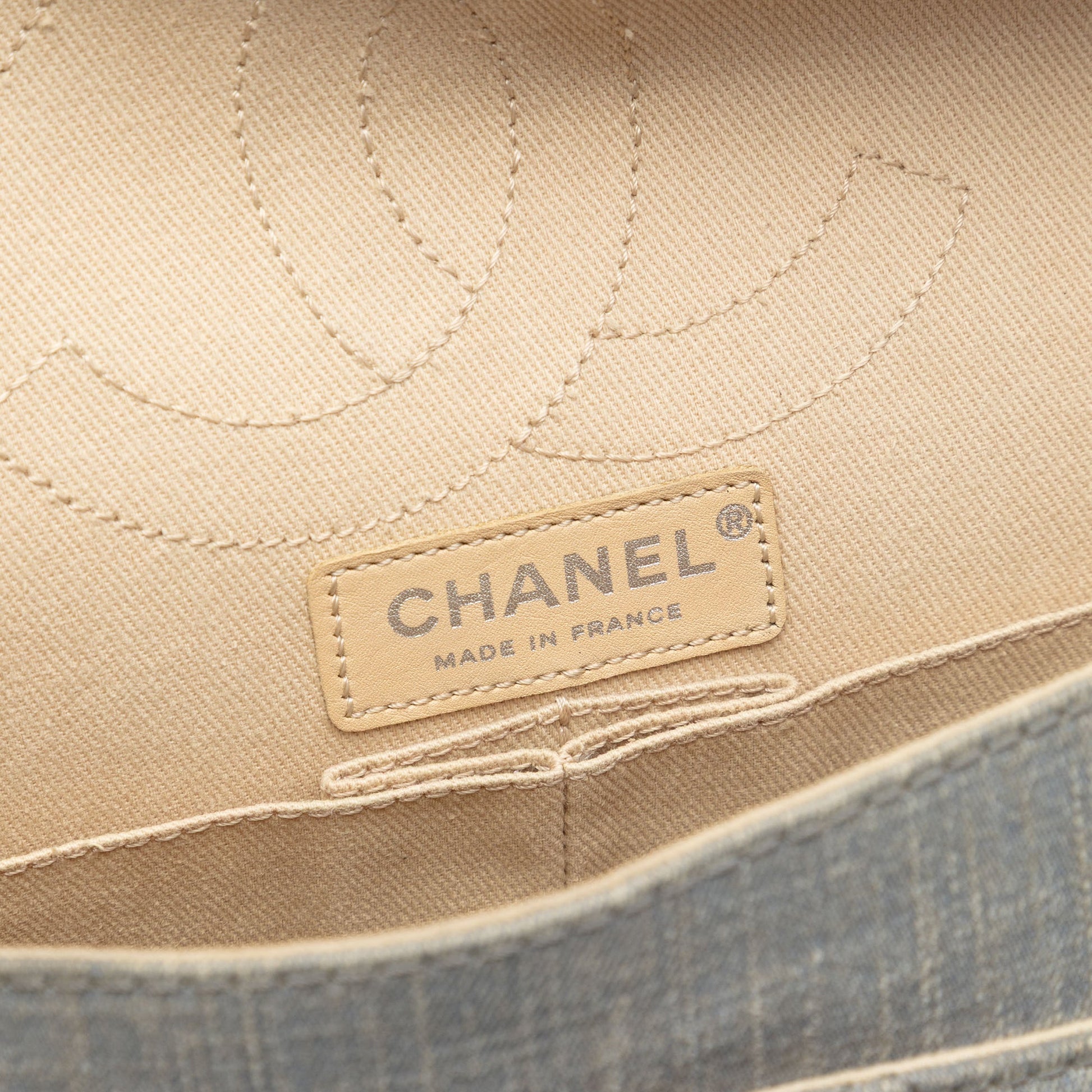 Chanel Tricolor Quilted Denim Reissue 2.55 Double Flap 226