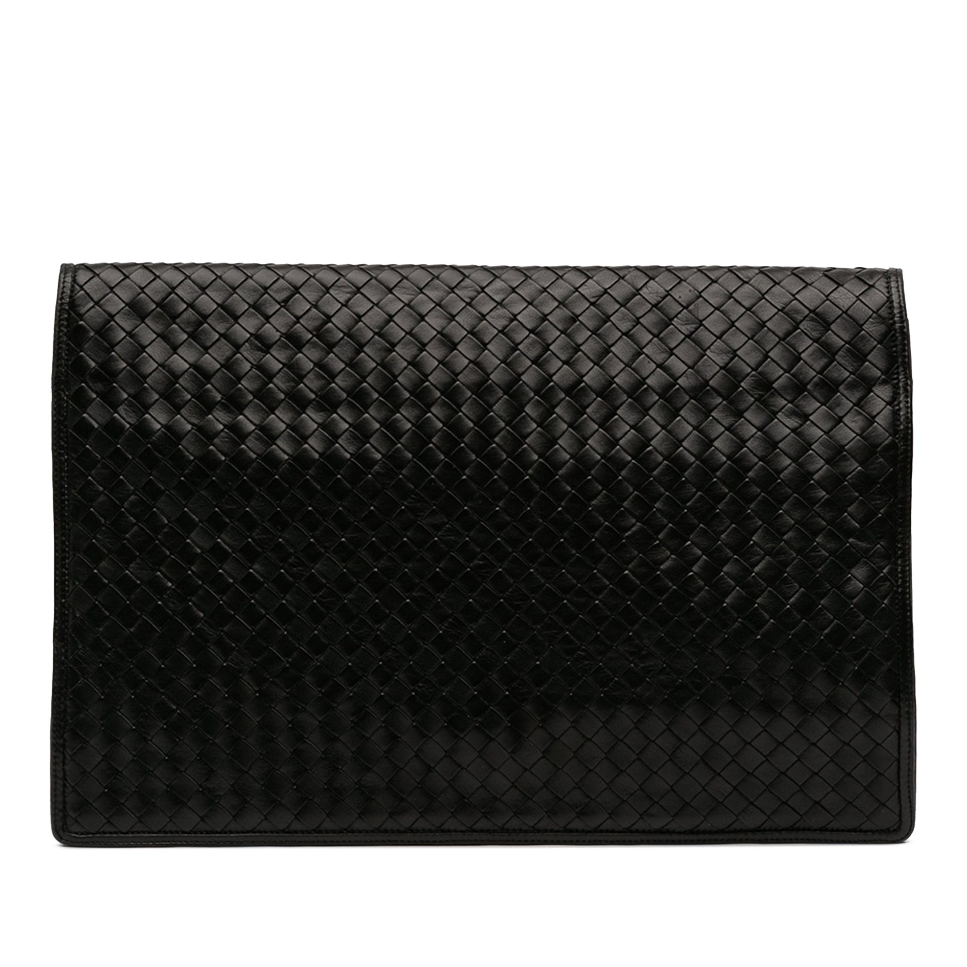Nappa Intrecciato Portfolio Flap Clutch
