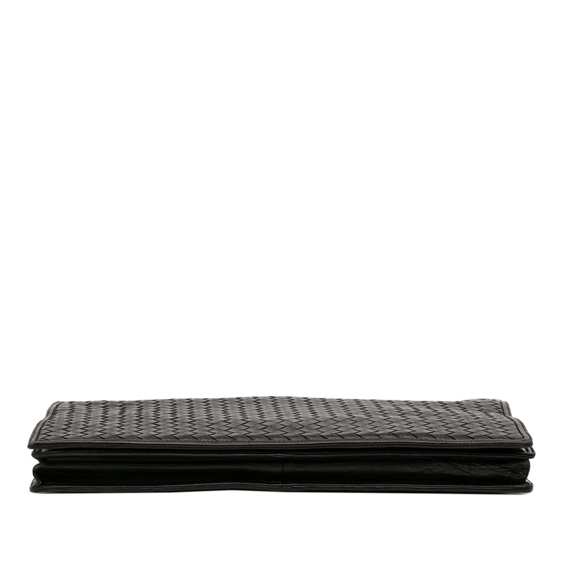 Nappa Intrecciato Portfolio Flap Clutch