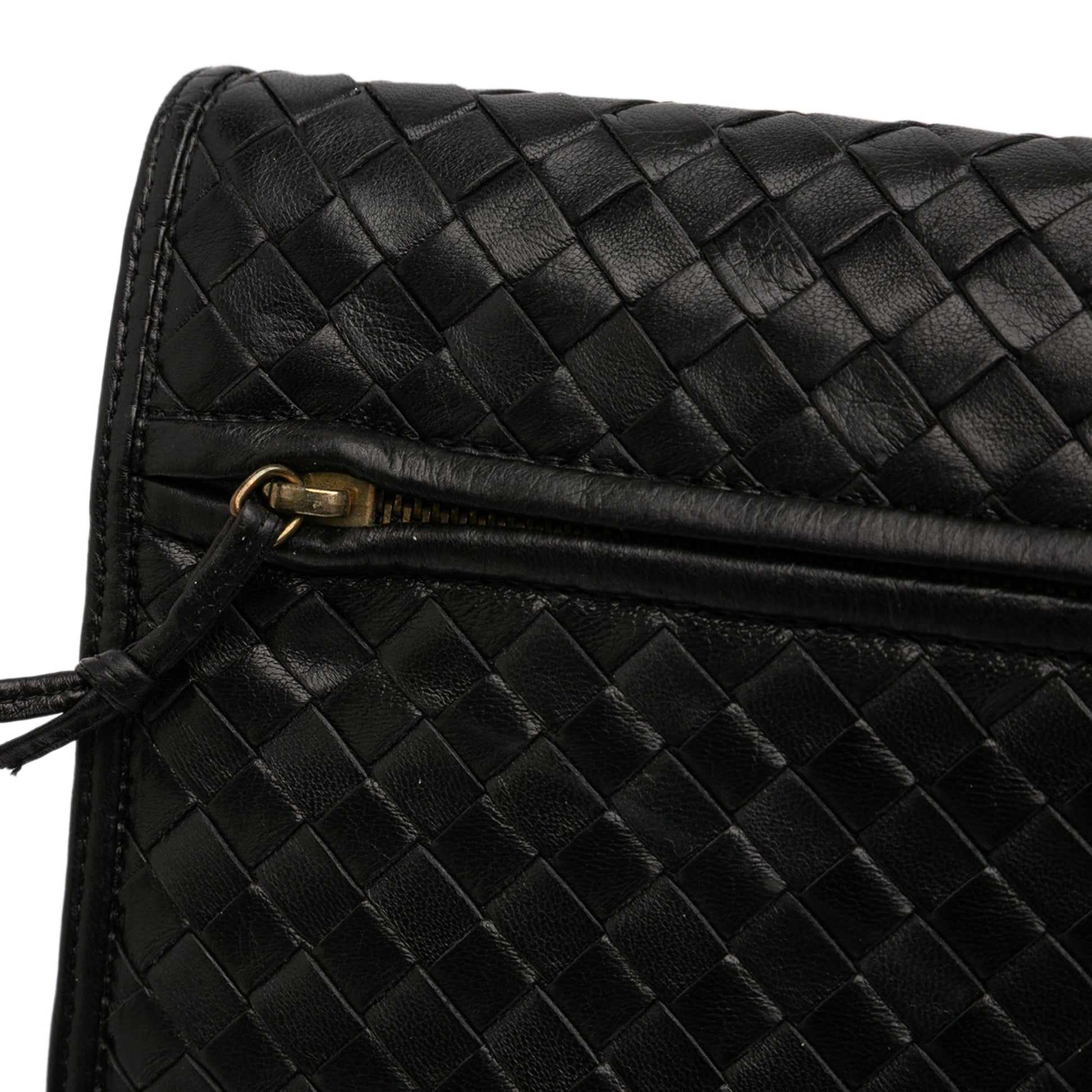 Nappa Intrecciato Portfolio Flap Clutch
