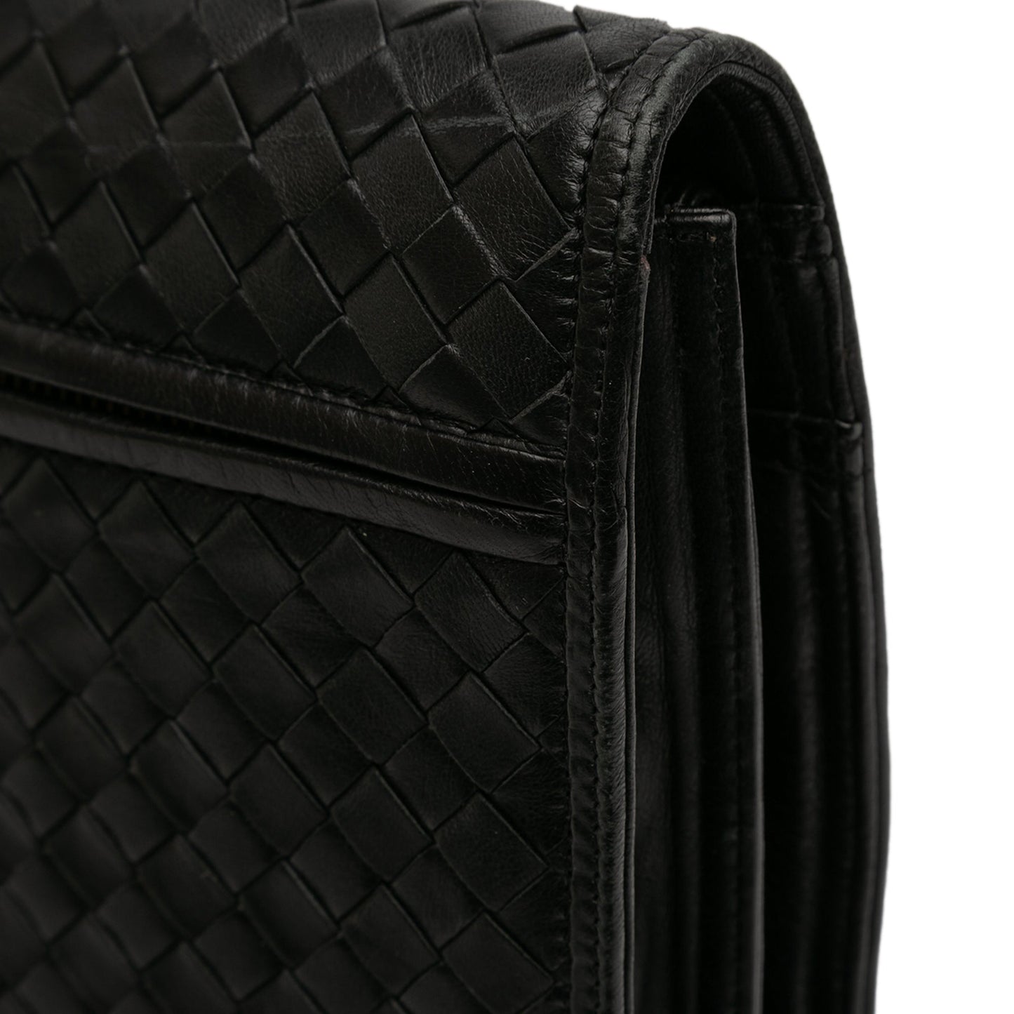 Nappa Intrecciato Portfolio Flap Clutch