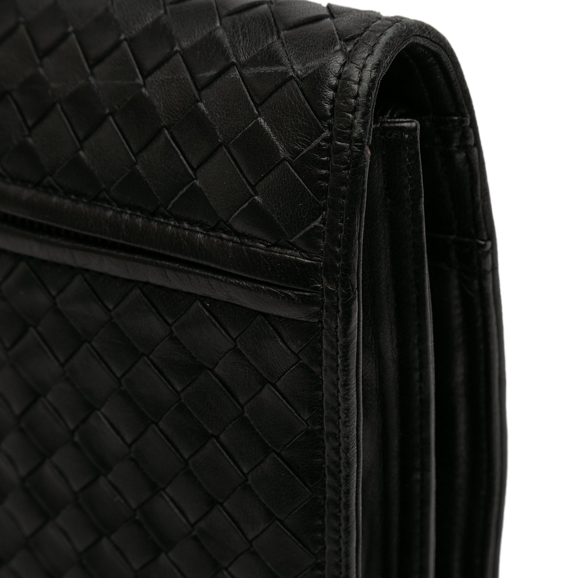 Nappa Intrecciato Portfolio Flap Clutch