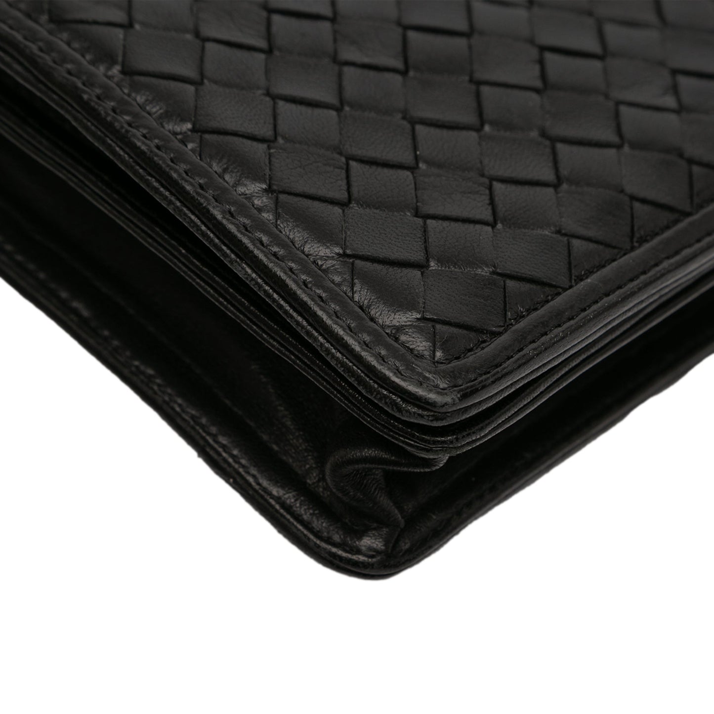 Nappa Intrecciato Portfolio Flap Clutch