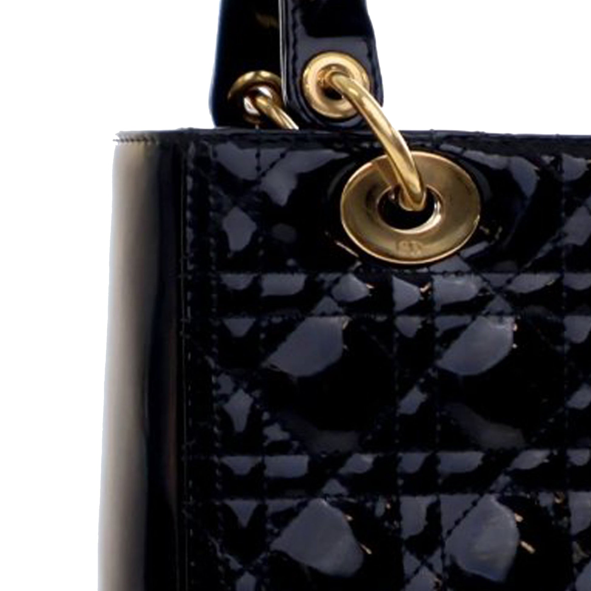 Dior Medium Patent Cannage Lady Dior