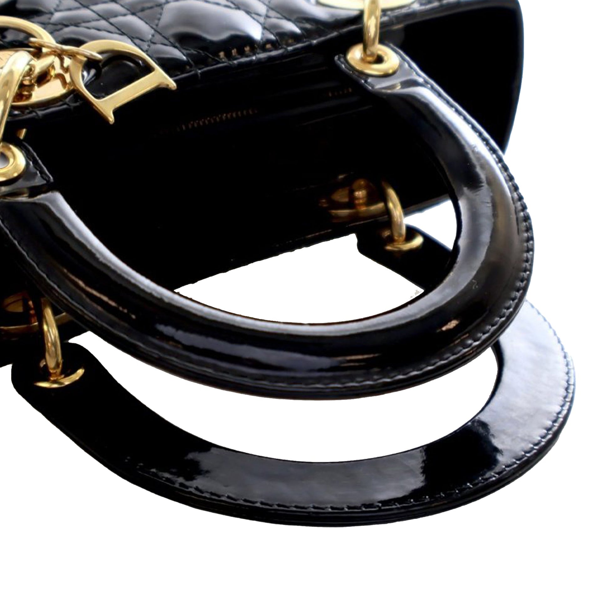 Dior Medium Patent Cannage Lady Dior