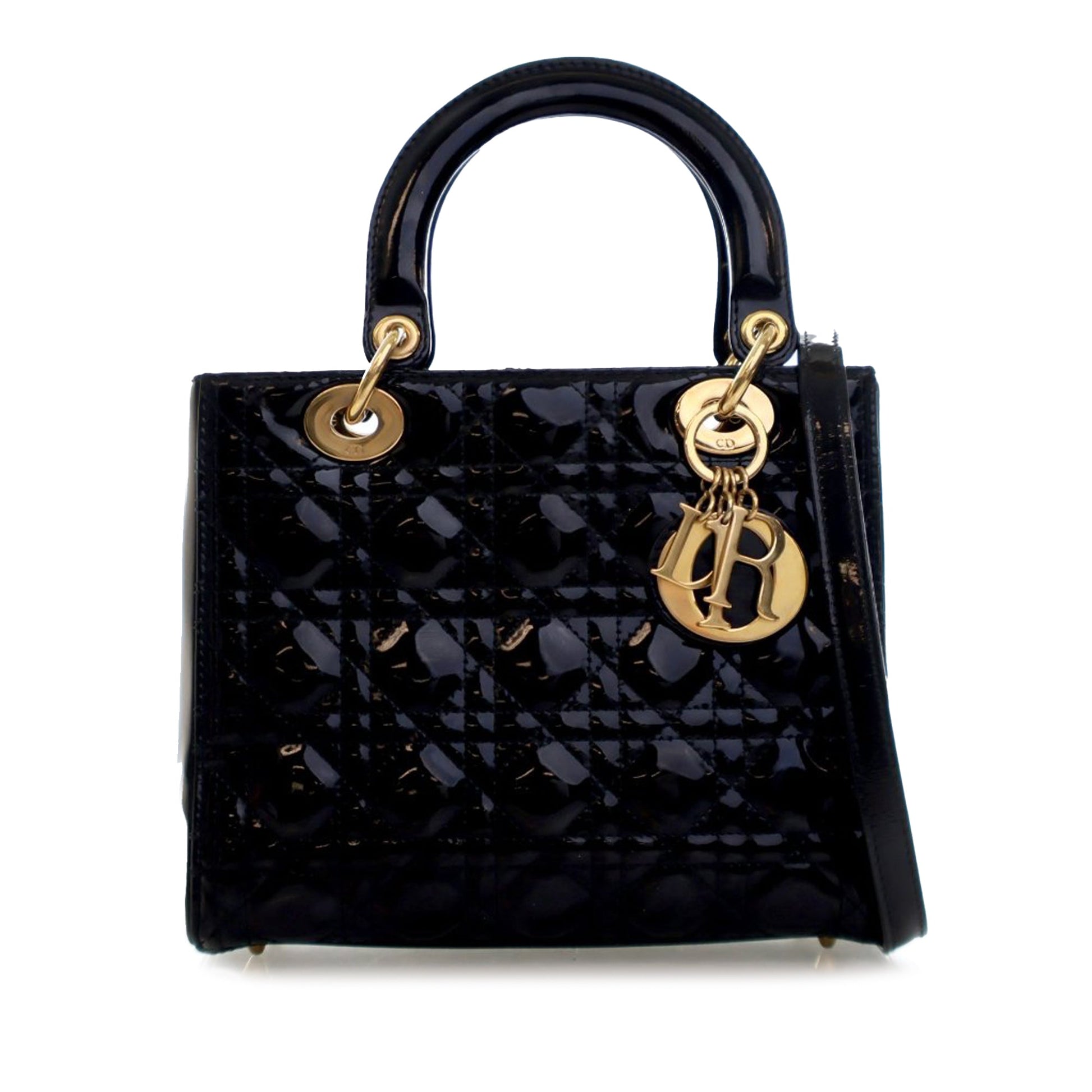 Dior Medium Patent Cannage Lady Dior