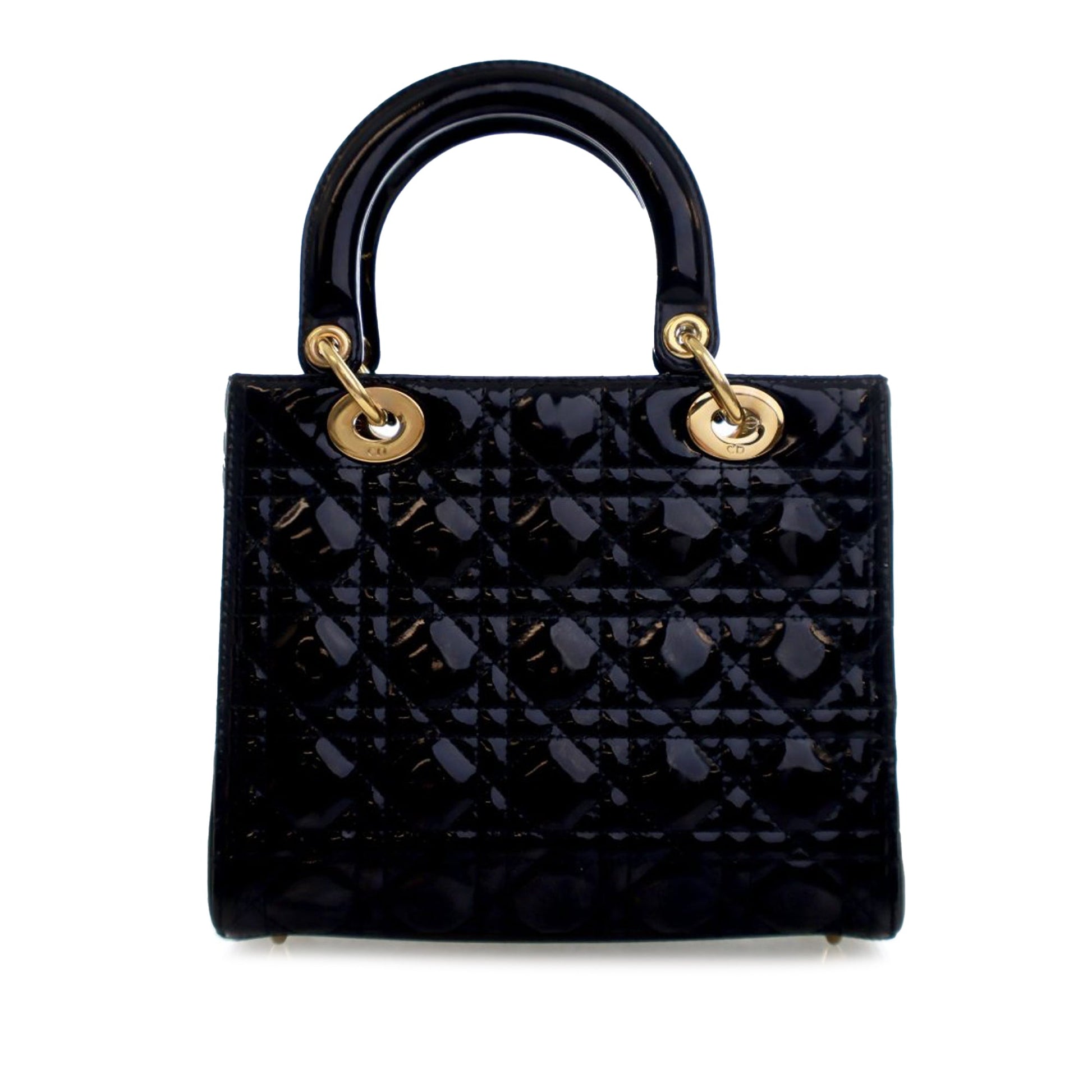 Dior Medium Patent Cannage Lady Dior