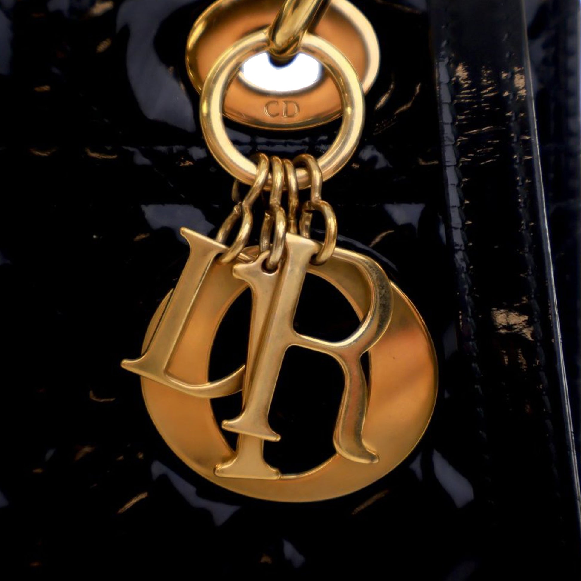 Dior Medium Patent Cannage Lady Dior