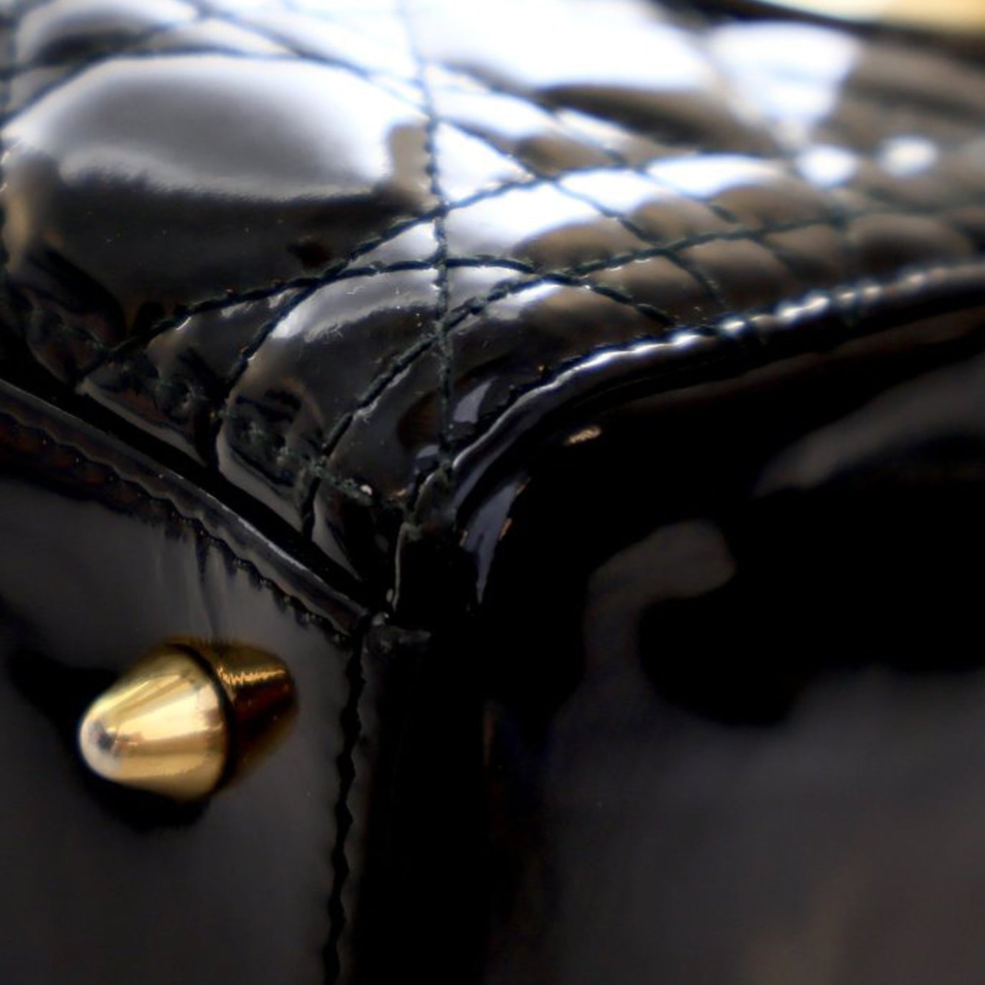 Dior Medium Patent Cannage Lady Dior