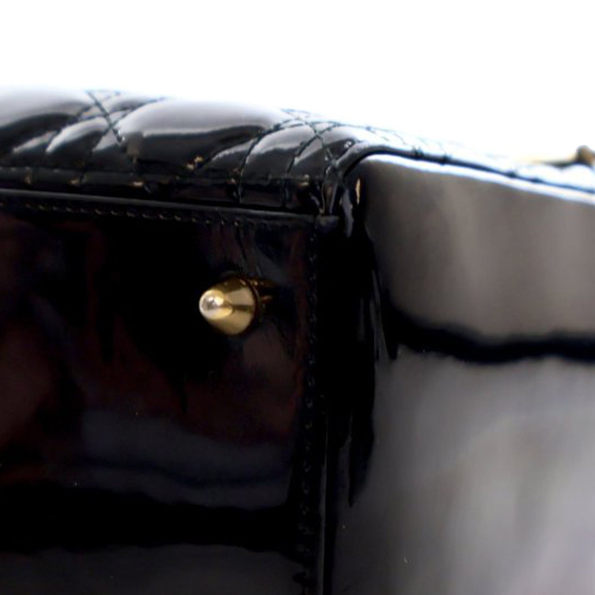 Dior Medium Patent Cannage Lady Dior