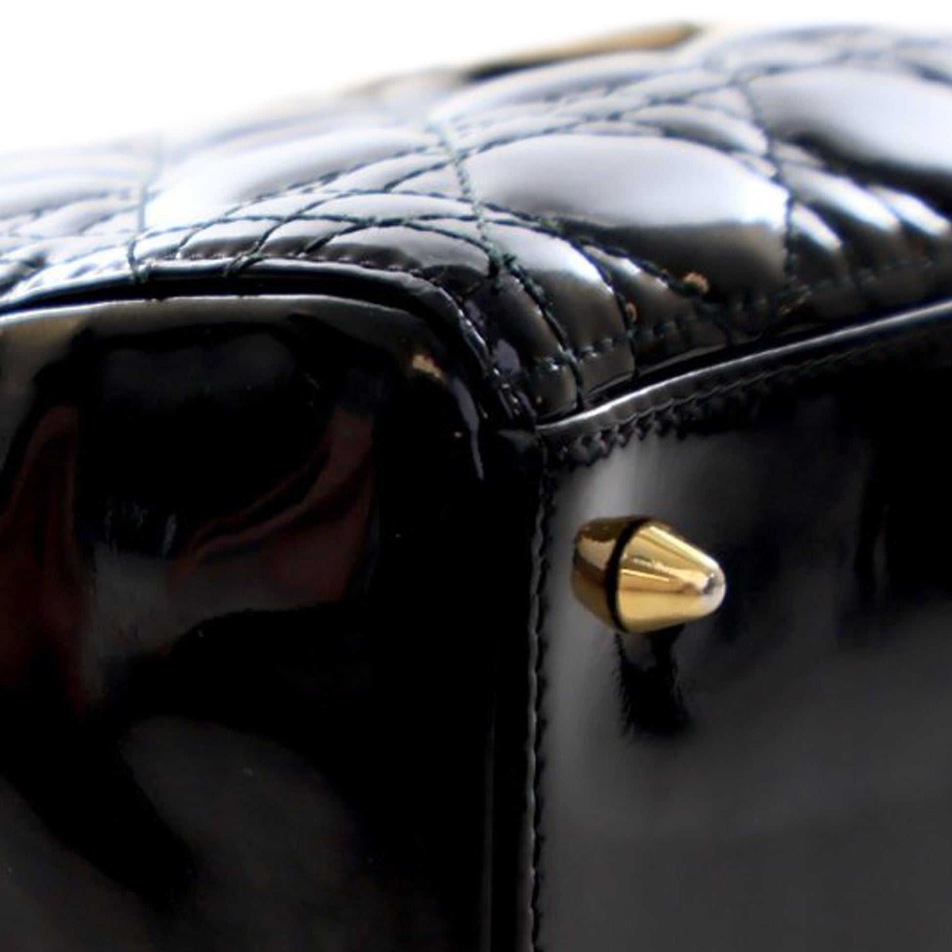 Dior Medium Patent Cannage Lady Dior