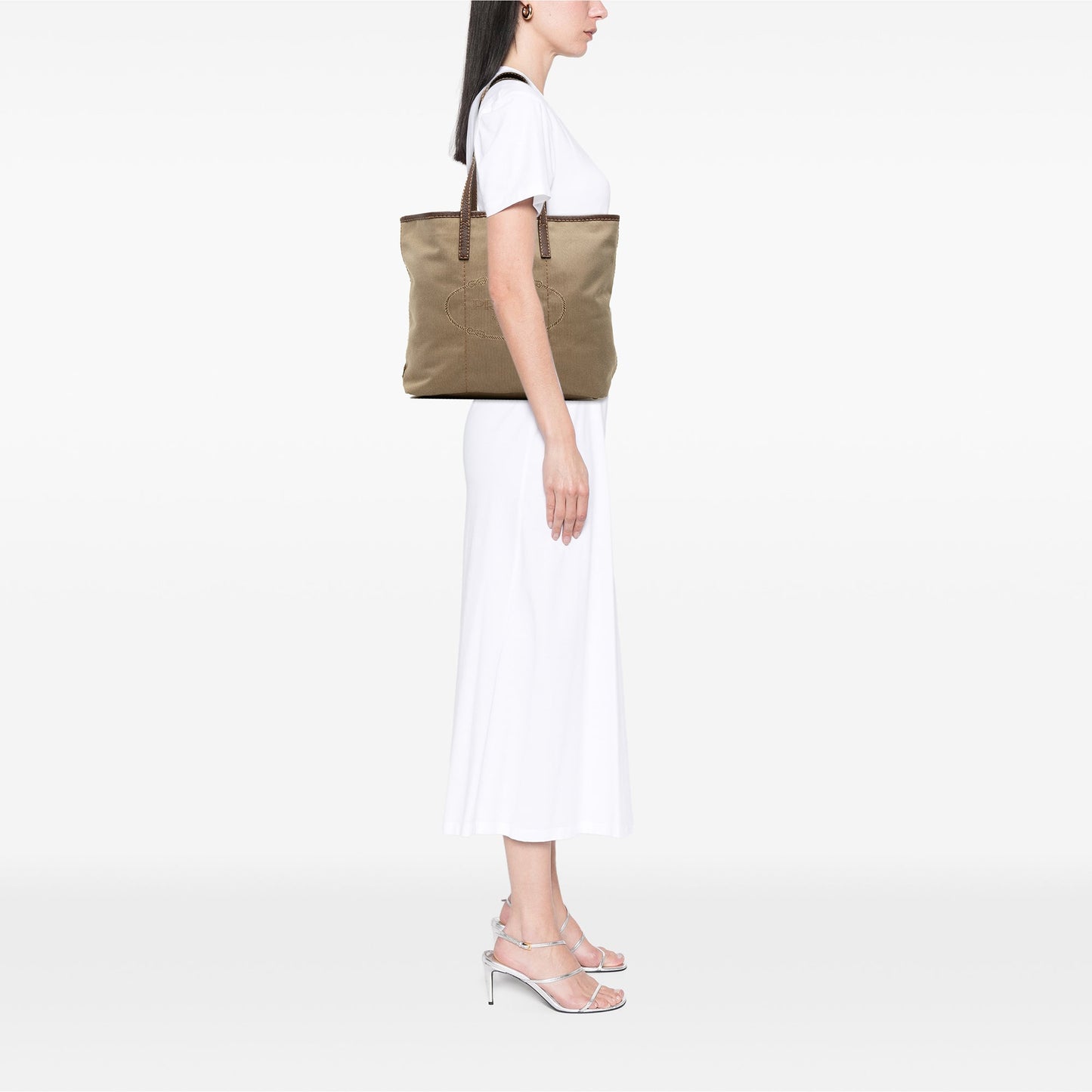 Prada Canvas Canapa Logo Tote