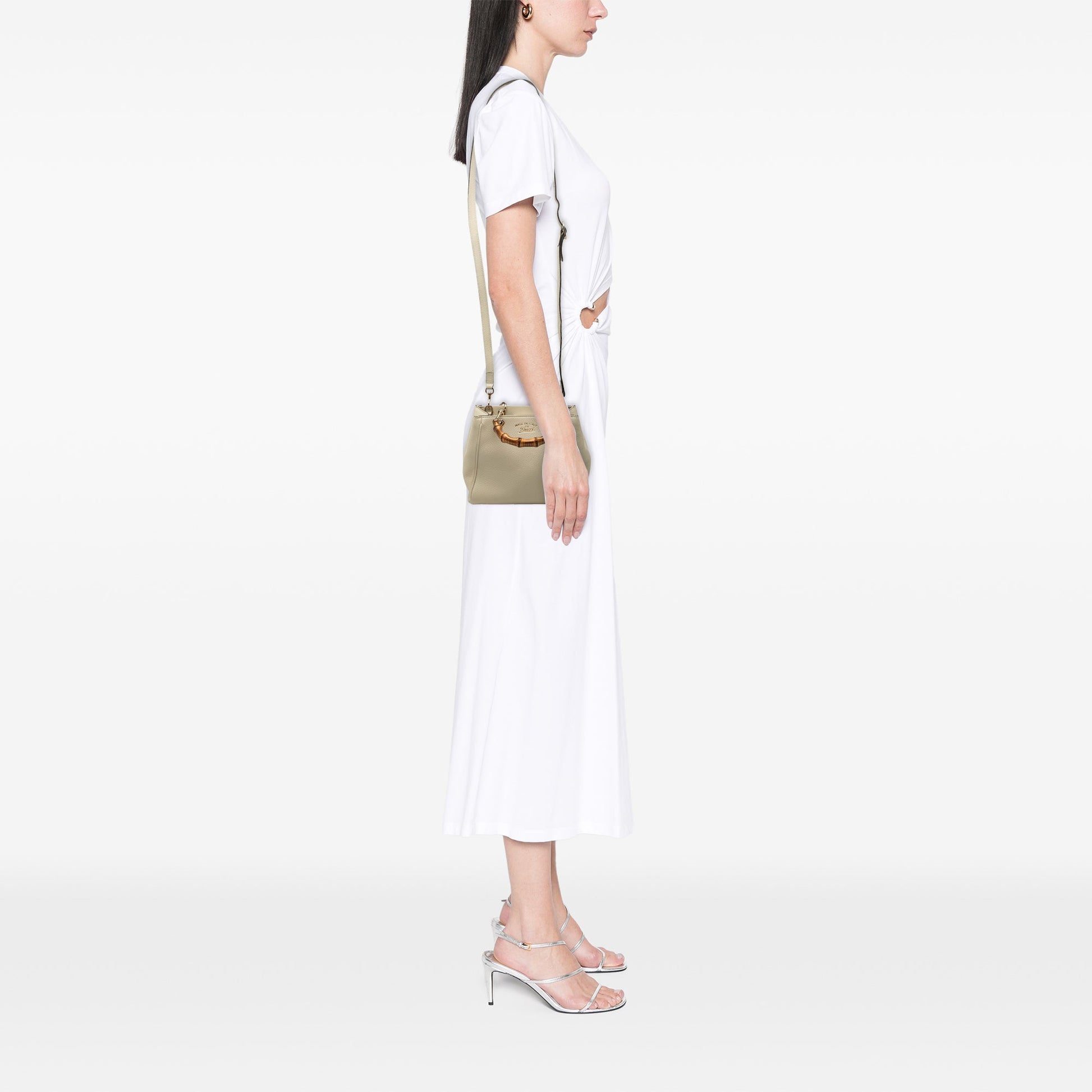 Gucci Mini Calfskin Bamboo Shopper Satchel
