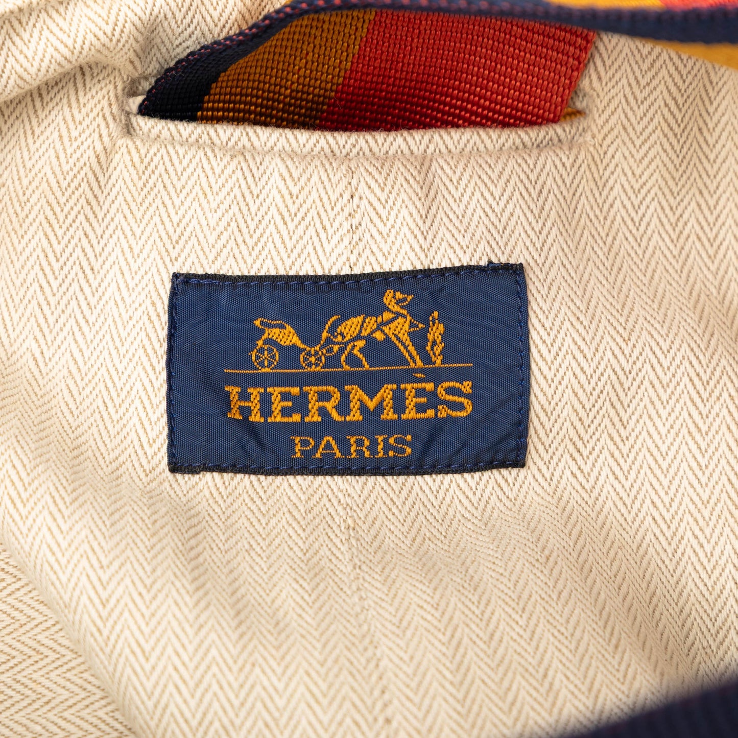 Hermès Toile Chevron Cavalier Sling Bag