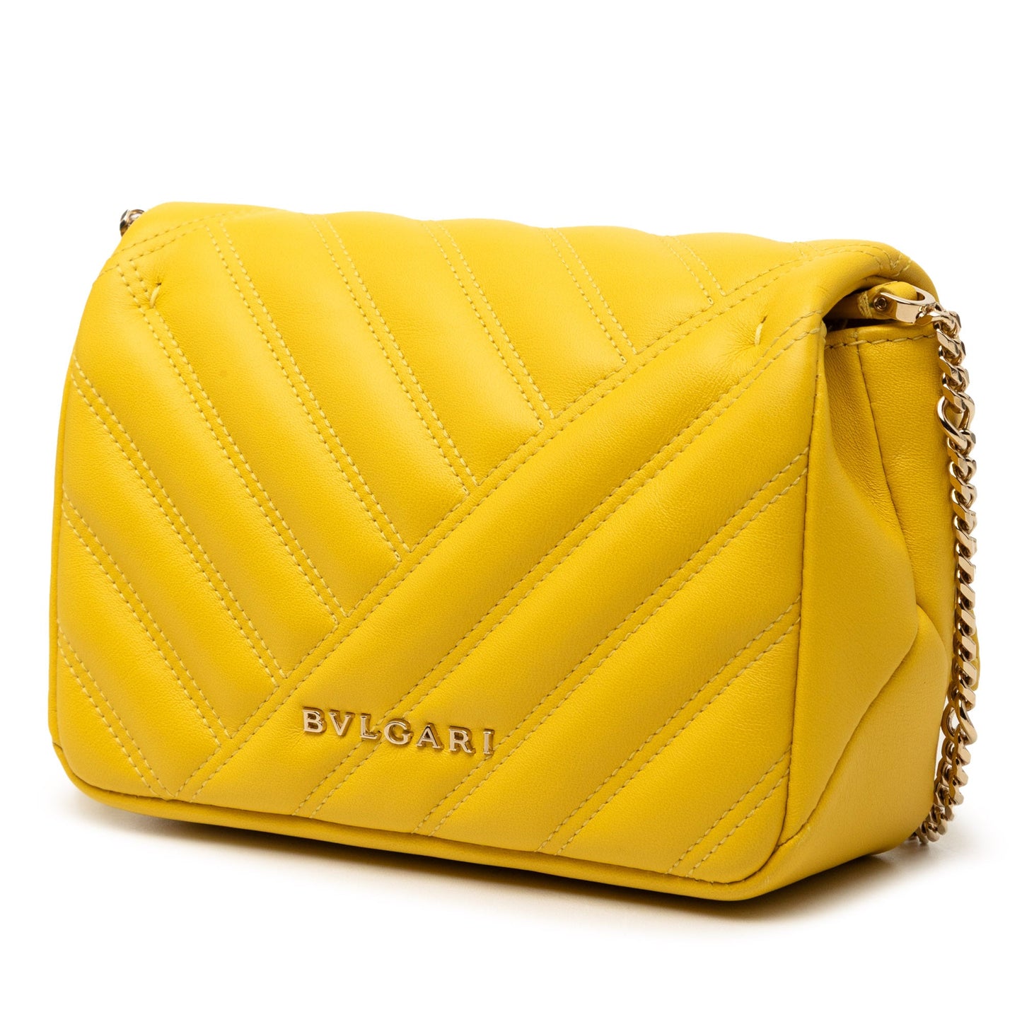 Bvlgari Leather Serpenti Cabochon Chain Crossbody