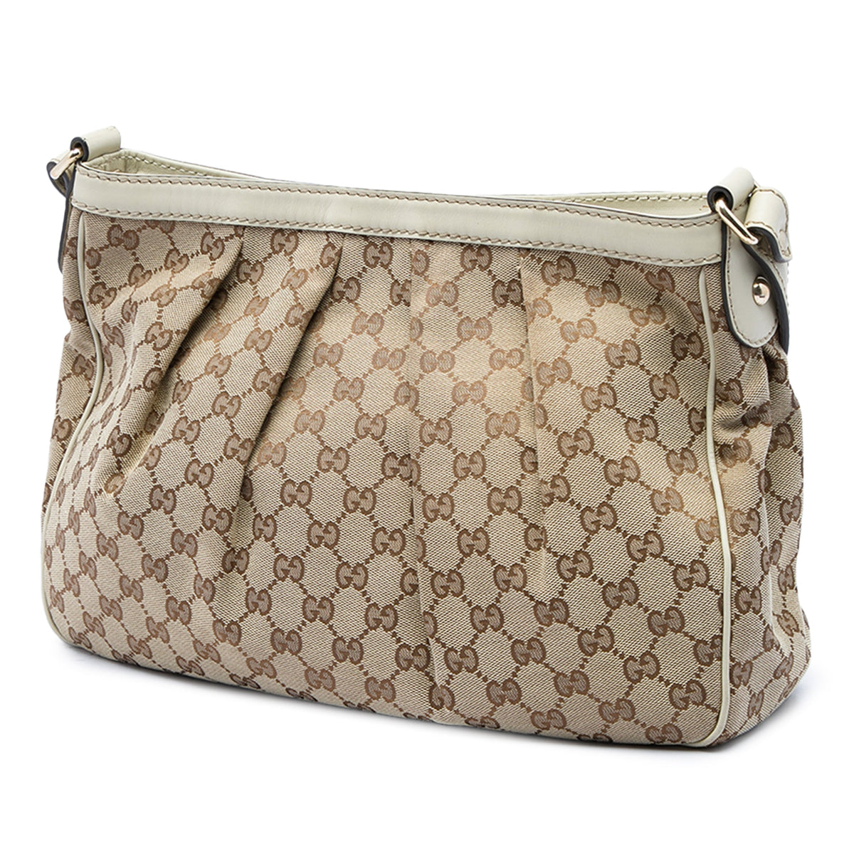 Gucci GG Canvas Sukey Crossbody — Beige