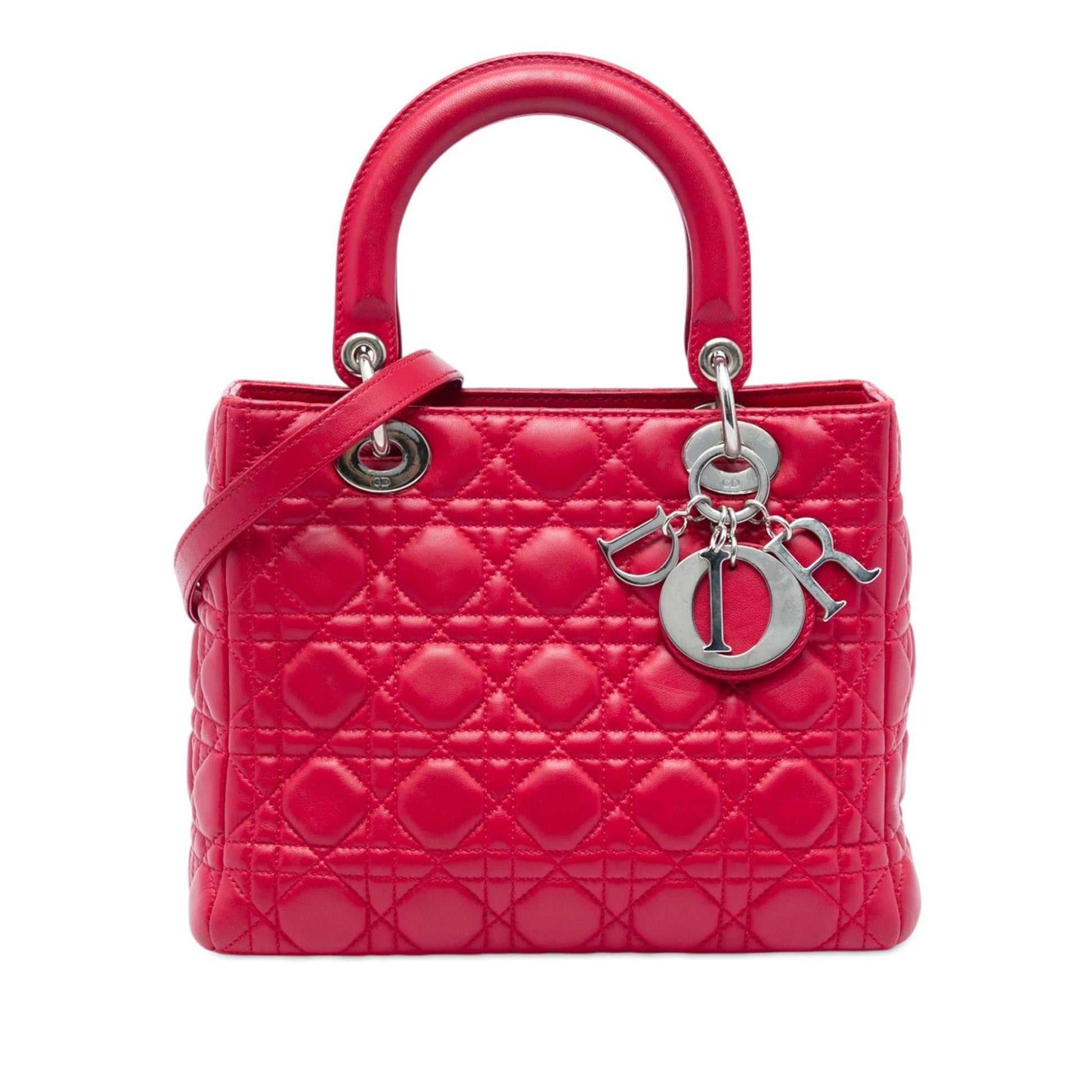Dior Medium Calfskin Cannage Lady Dior